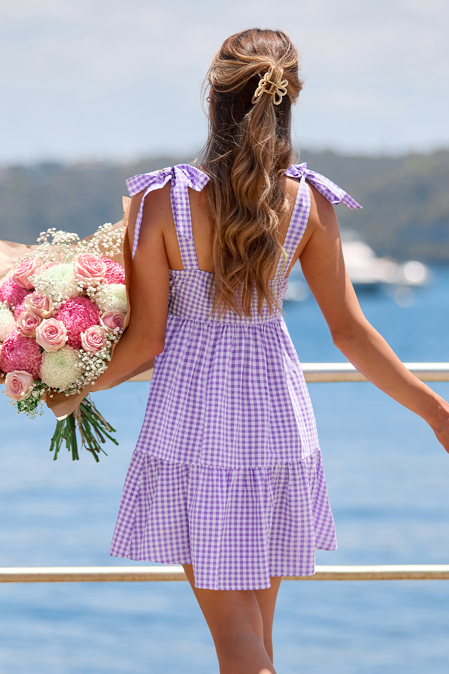 Blackberry Jam Gingham Mini Dress