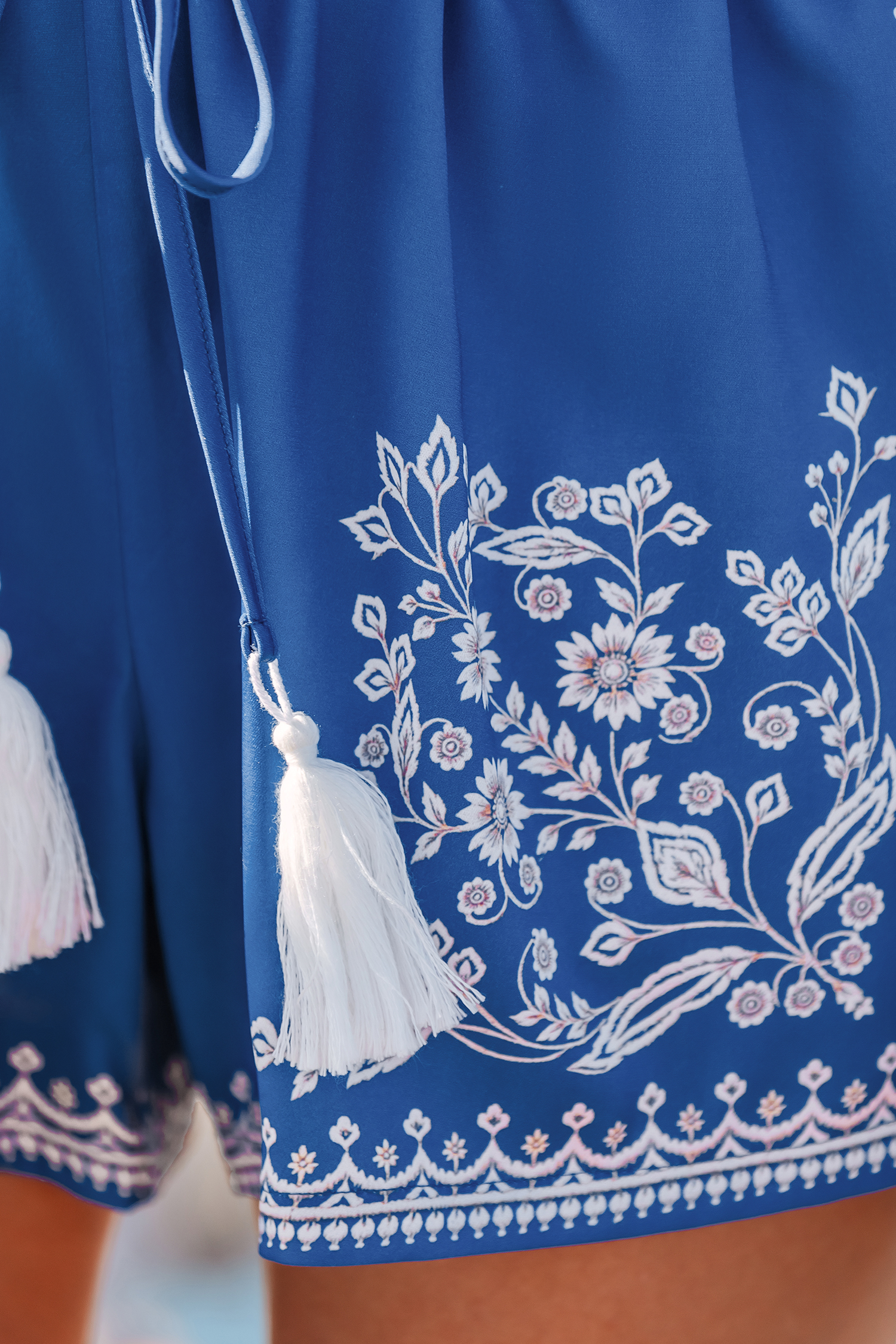 Pantalones cortos azules hilados con azúcar