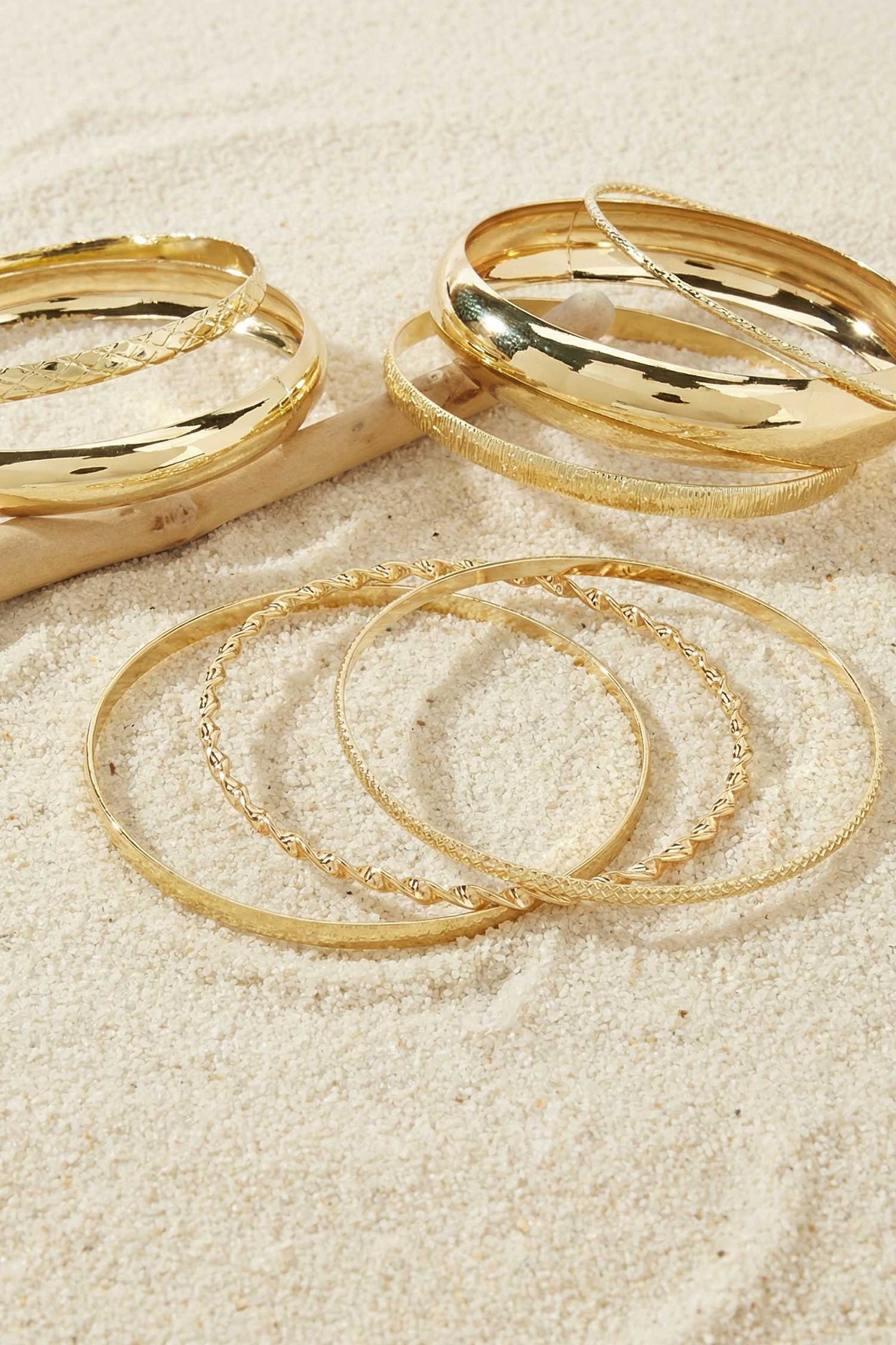 Gleam Gold-Tone Bangles Set