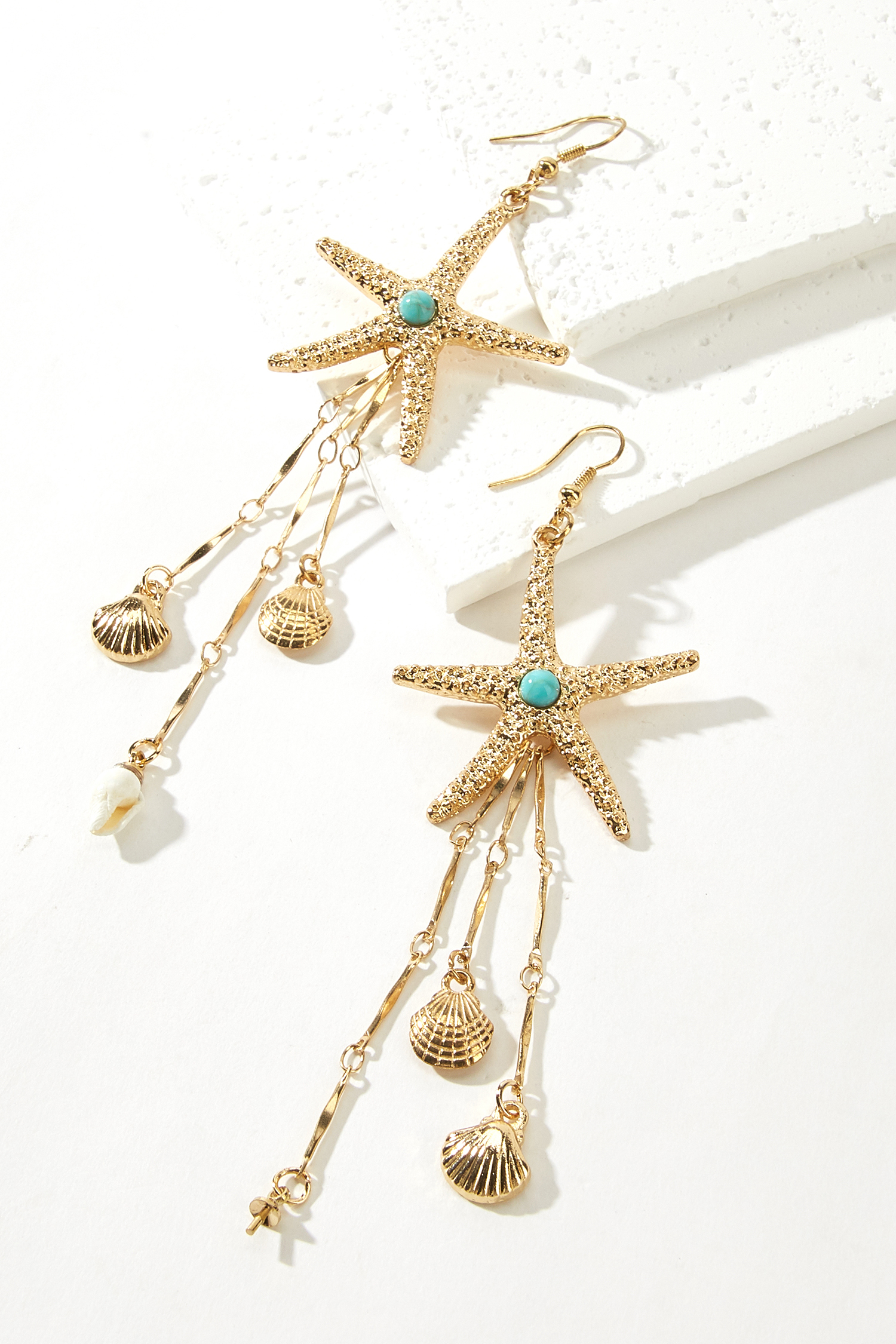 Sea Stargazing Gold-Tone Earrings