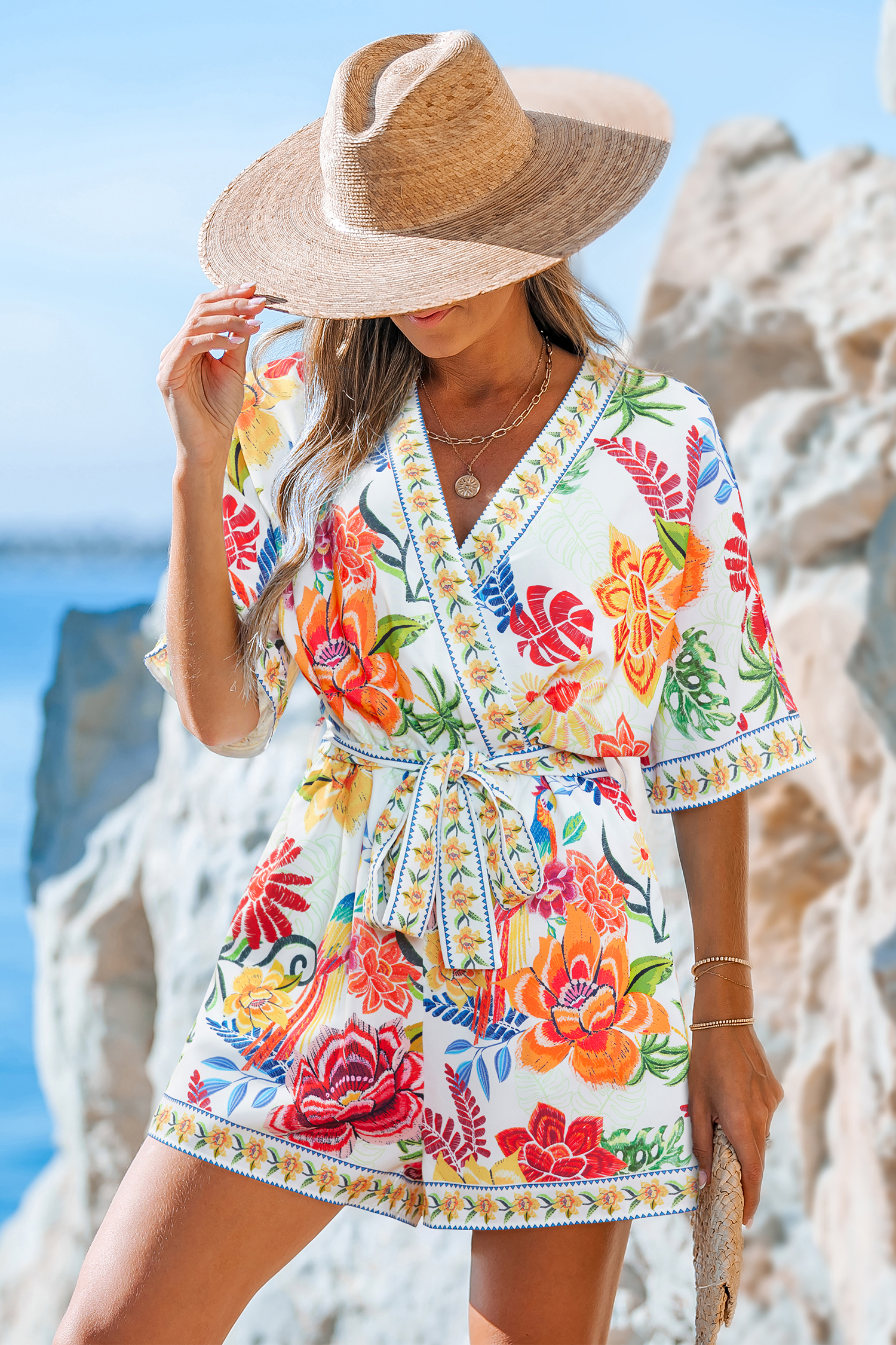Jet Lag Floral Playsuit