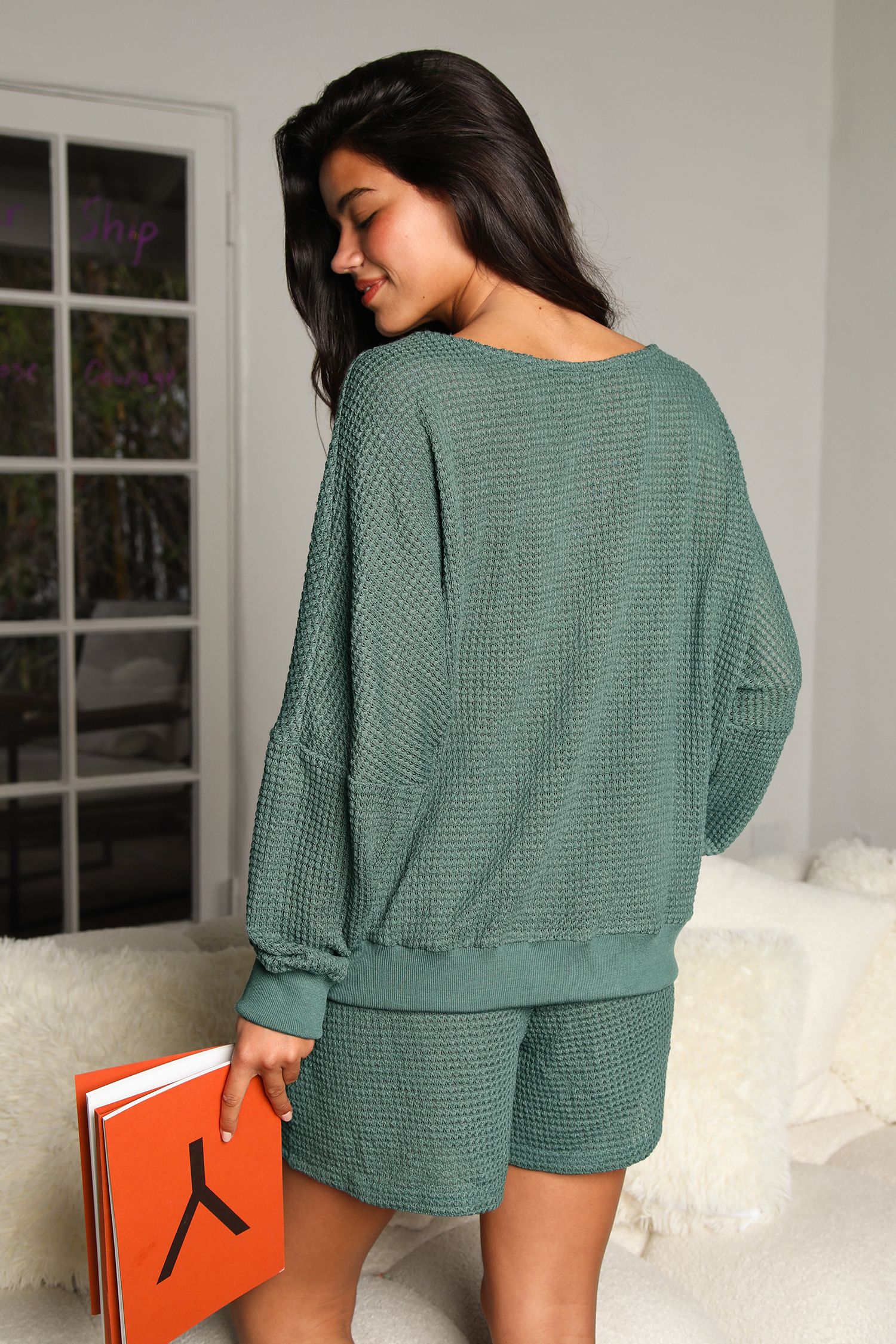 Sleeping In Green Pajama Set