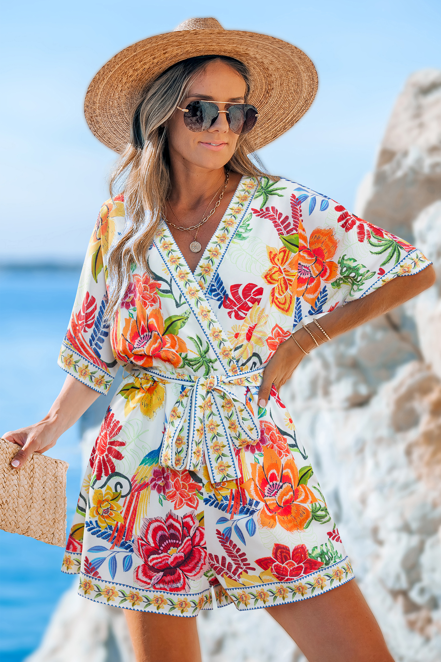 Jet Lag Floral Playsuit