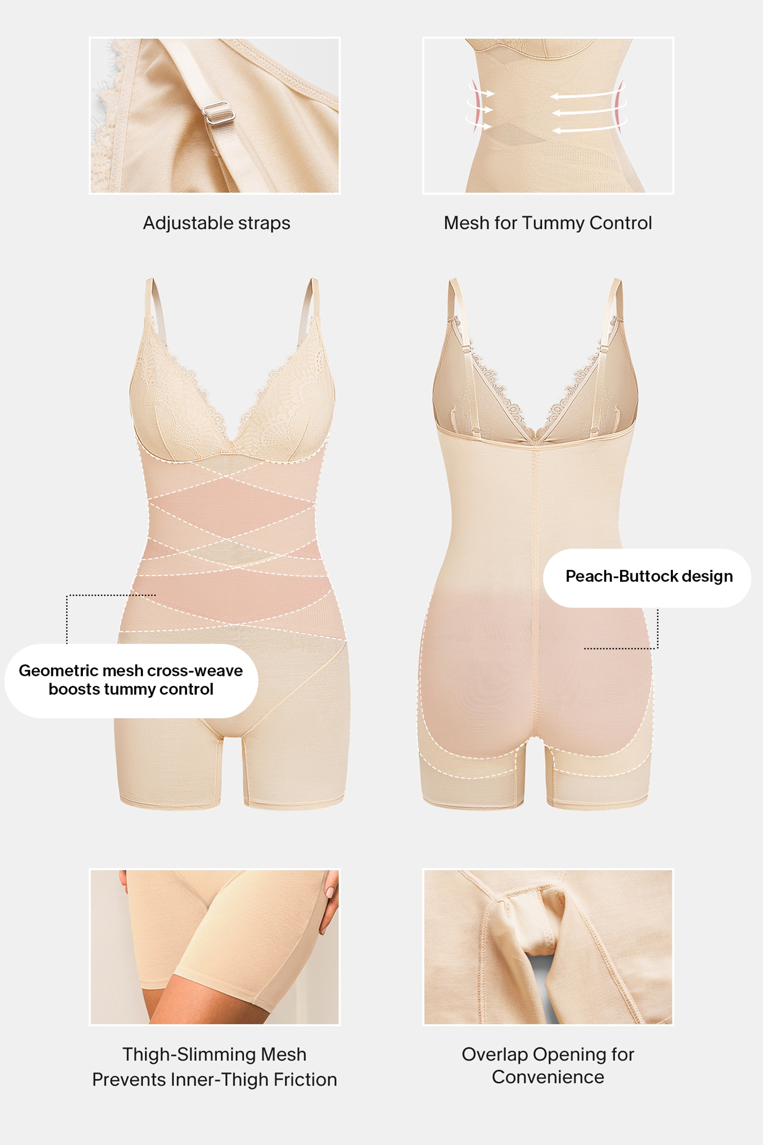 Don’t Ask Nude Shapewear Bodysuit