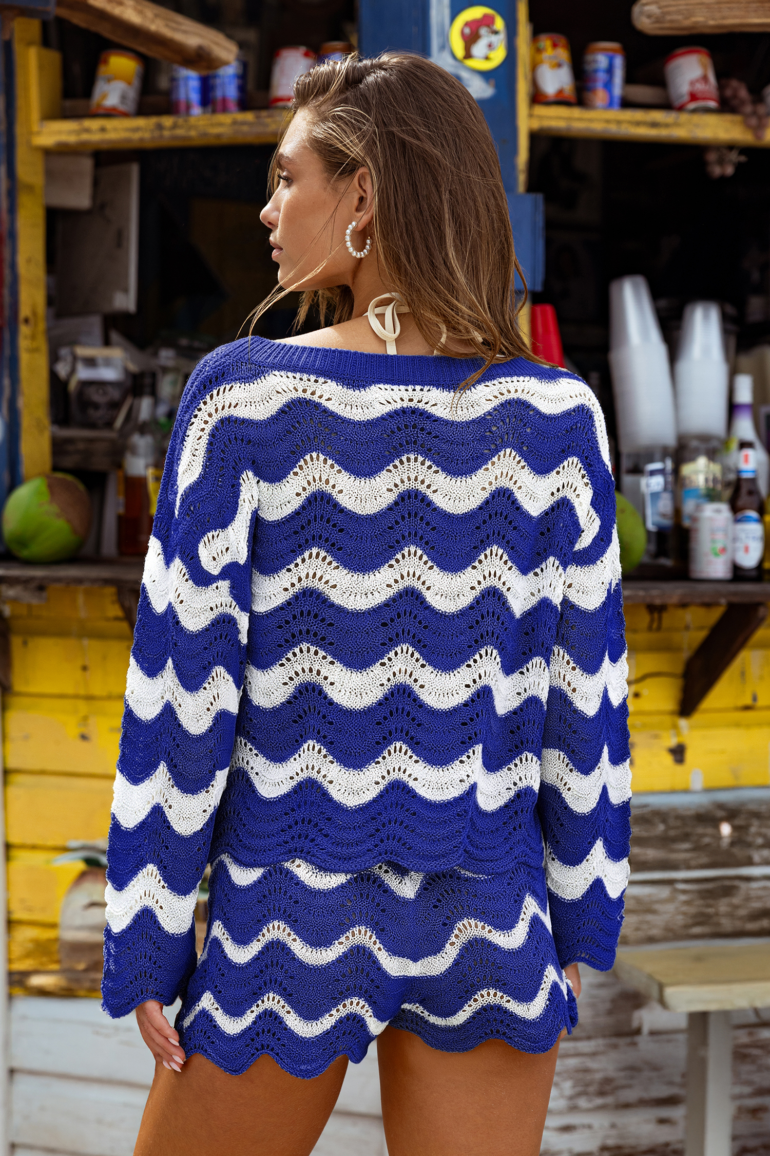 Castaway Cutie Striped Cover-Up Top