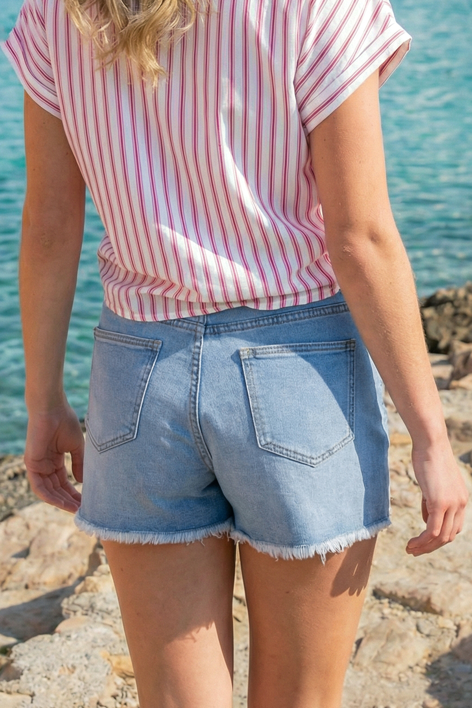 Morning Sunshine Blue Denim Shorts