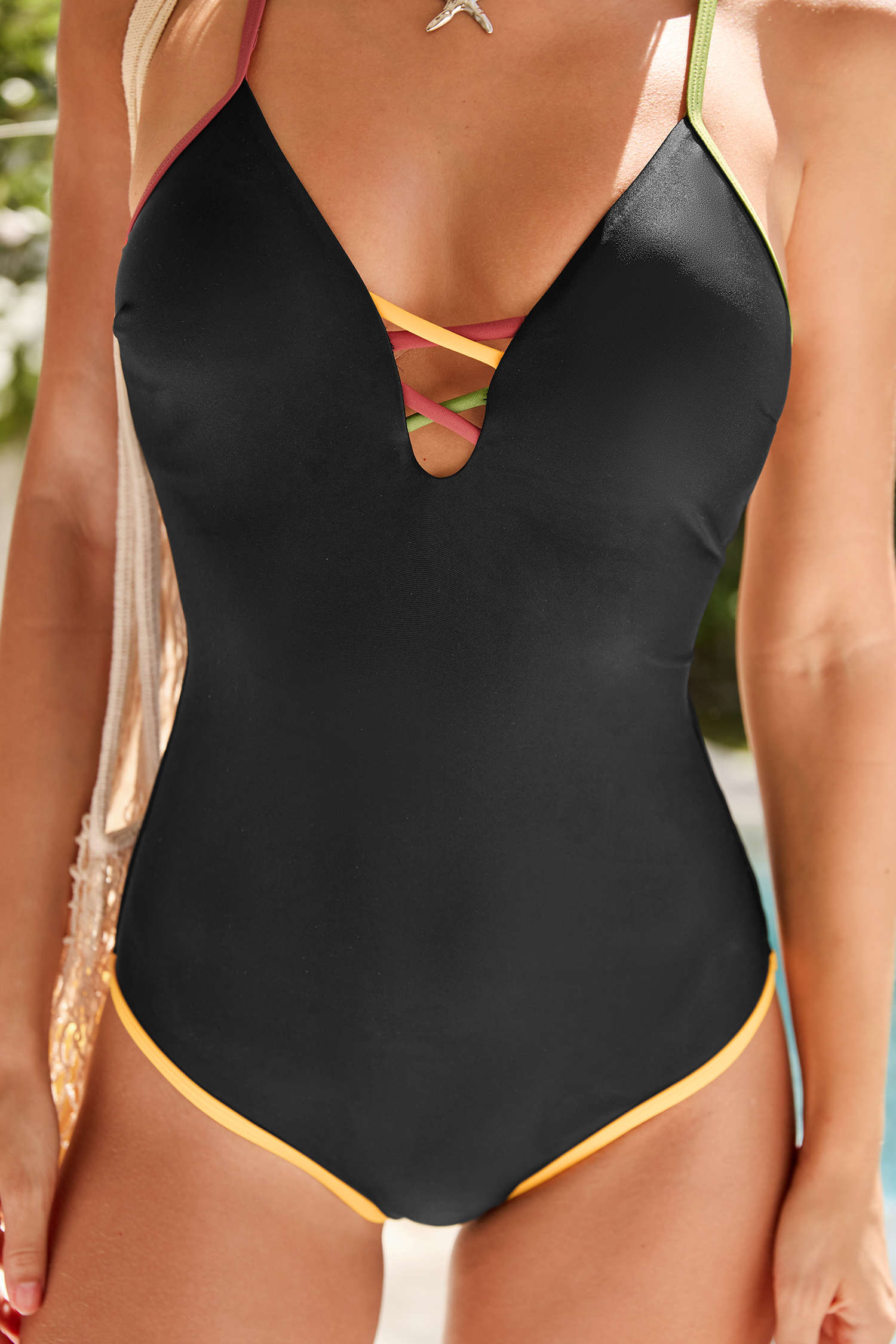 Sun Therapy Black One-Piece Swimsuit