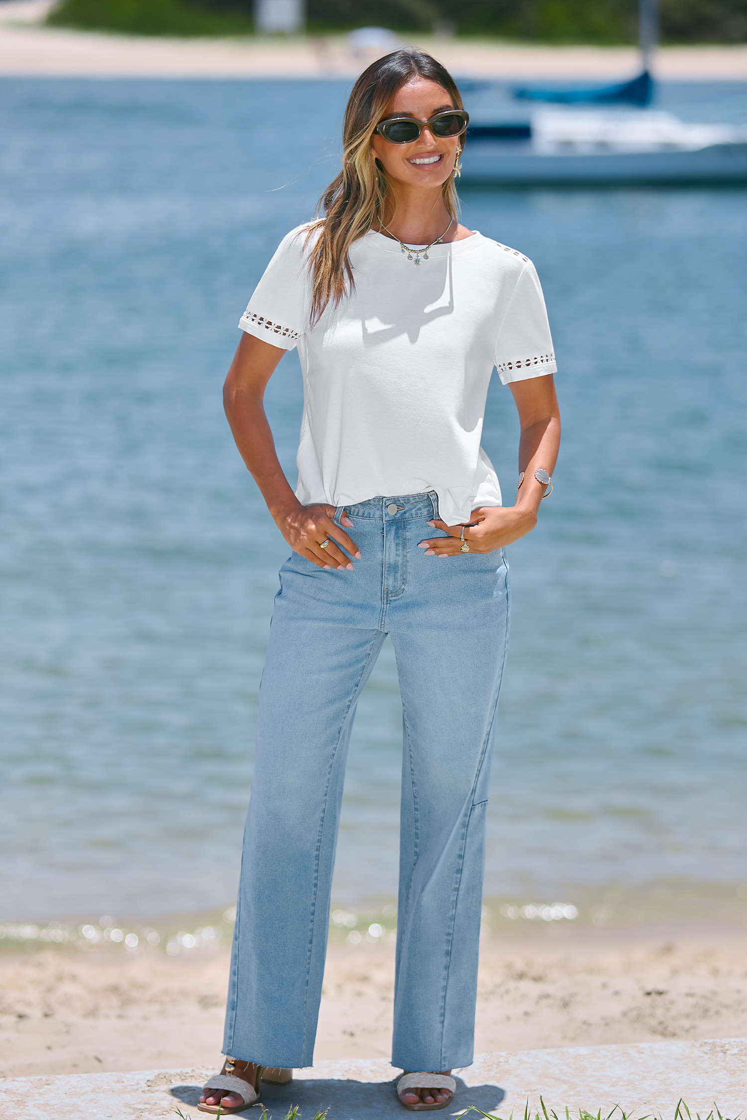 With Flair White Tee