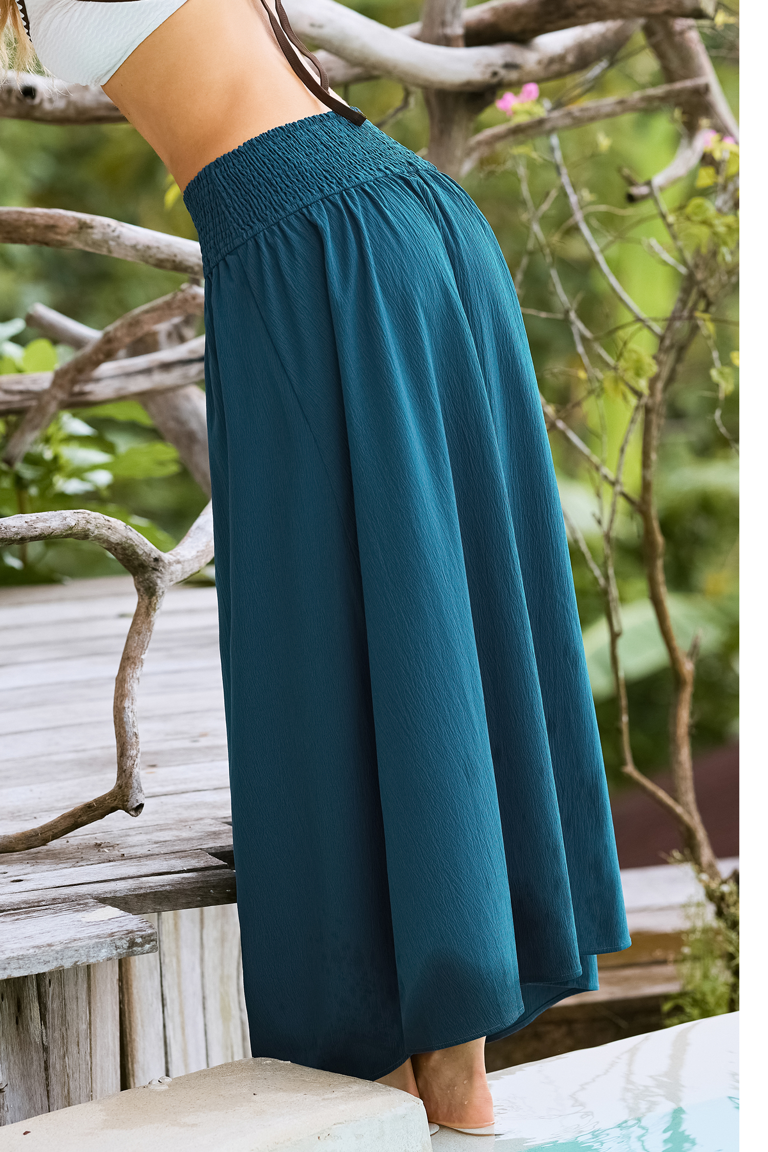 On Socials Blue Maxi Skirt
