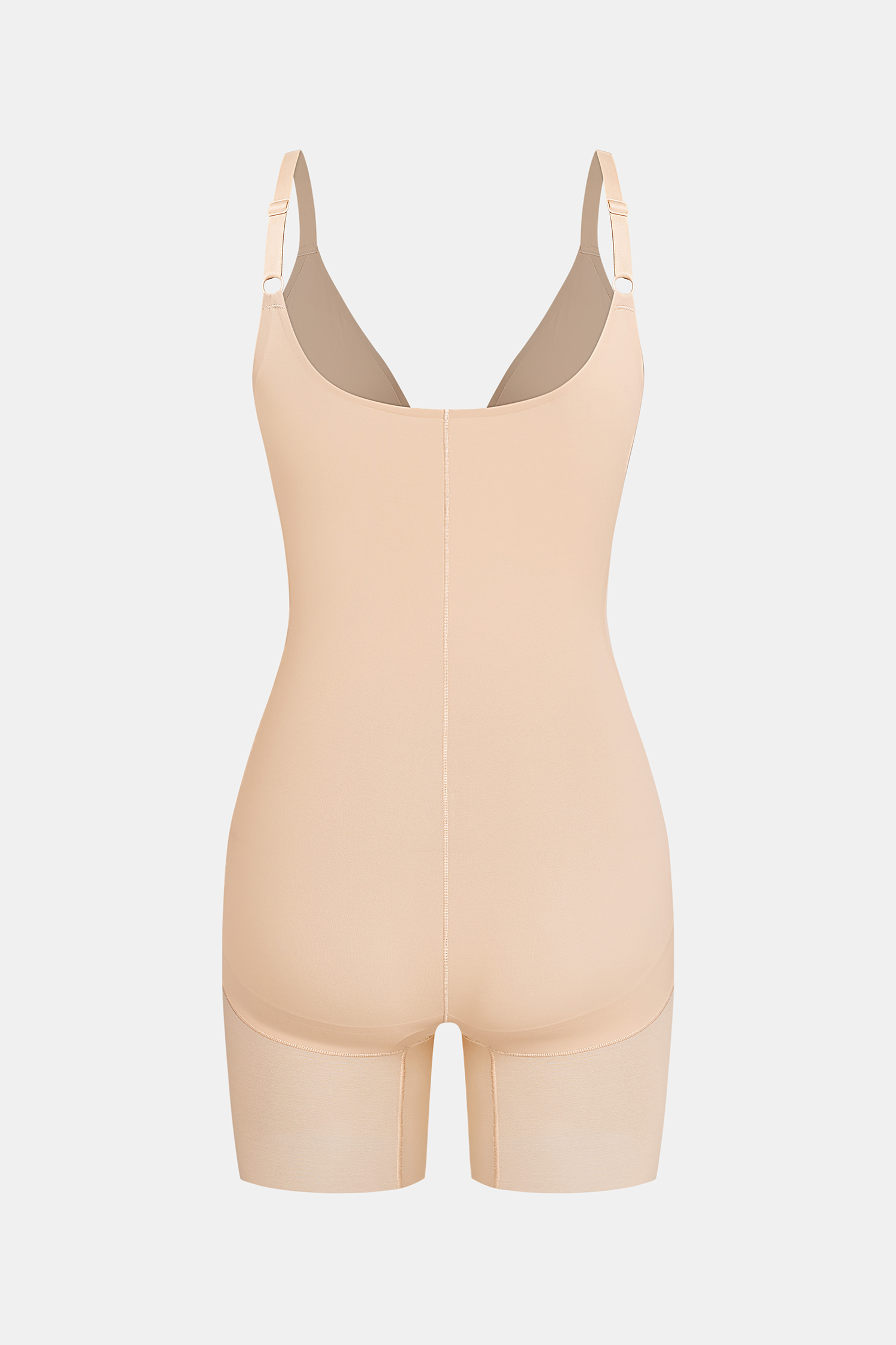 Beiger Leichte Kompression Shapewear-Body mit Lifting-Effekt
