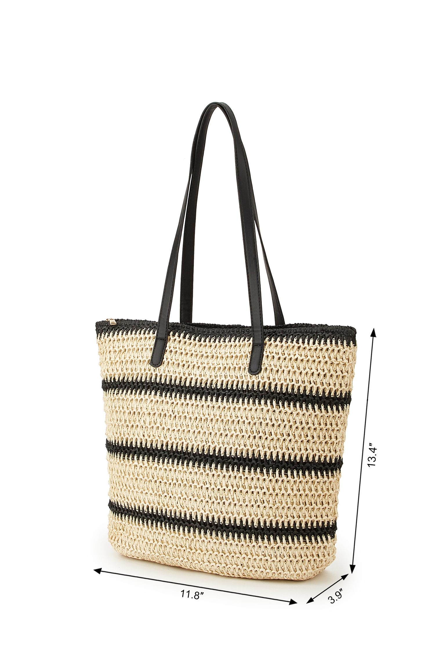 Siren Energy Striped Straw Bag