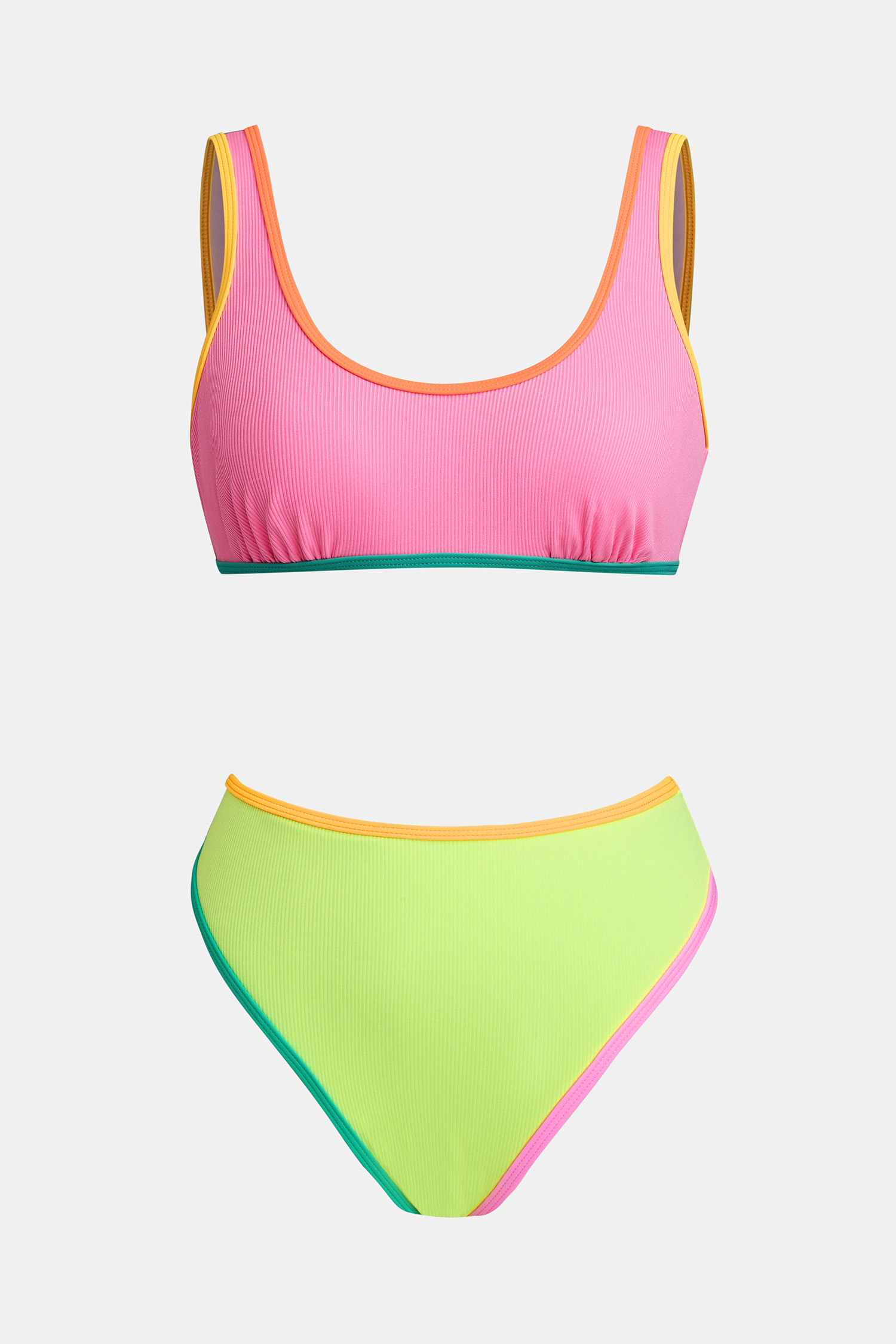 Sunlit Bliss Neon Bikini Set