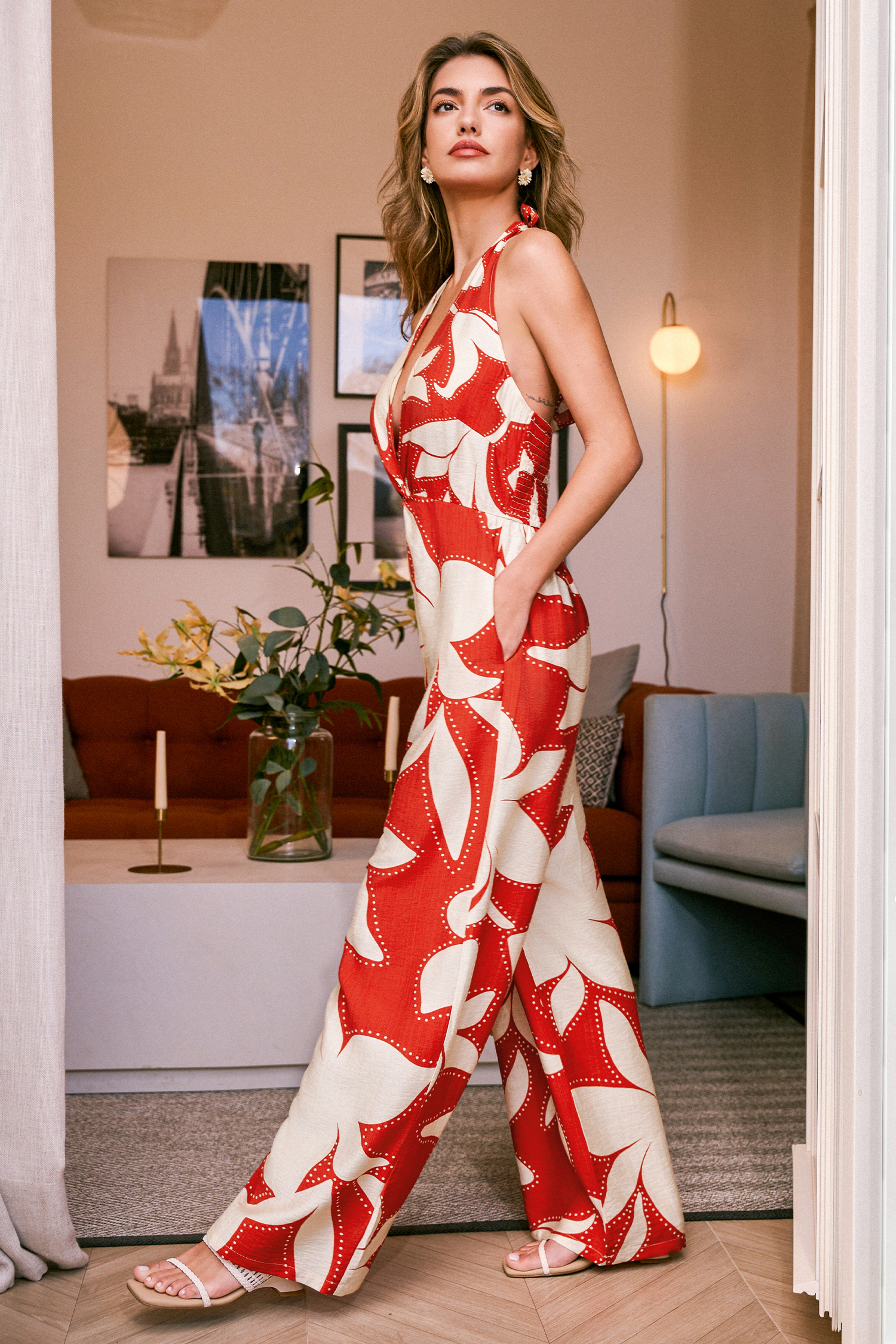 Hibiscus Garden Floral Jumpsuit