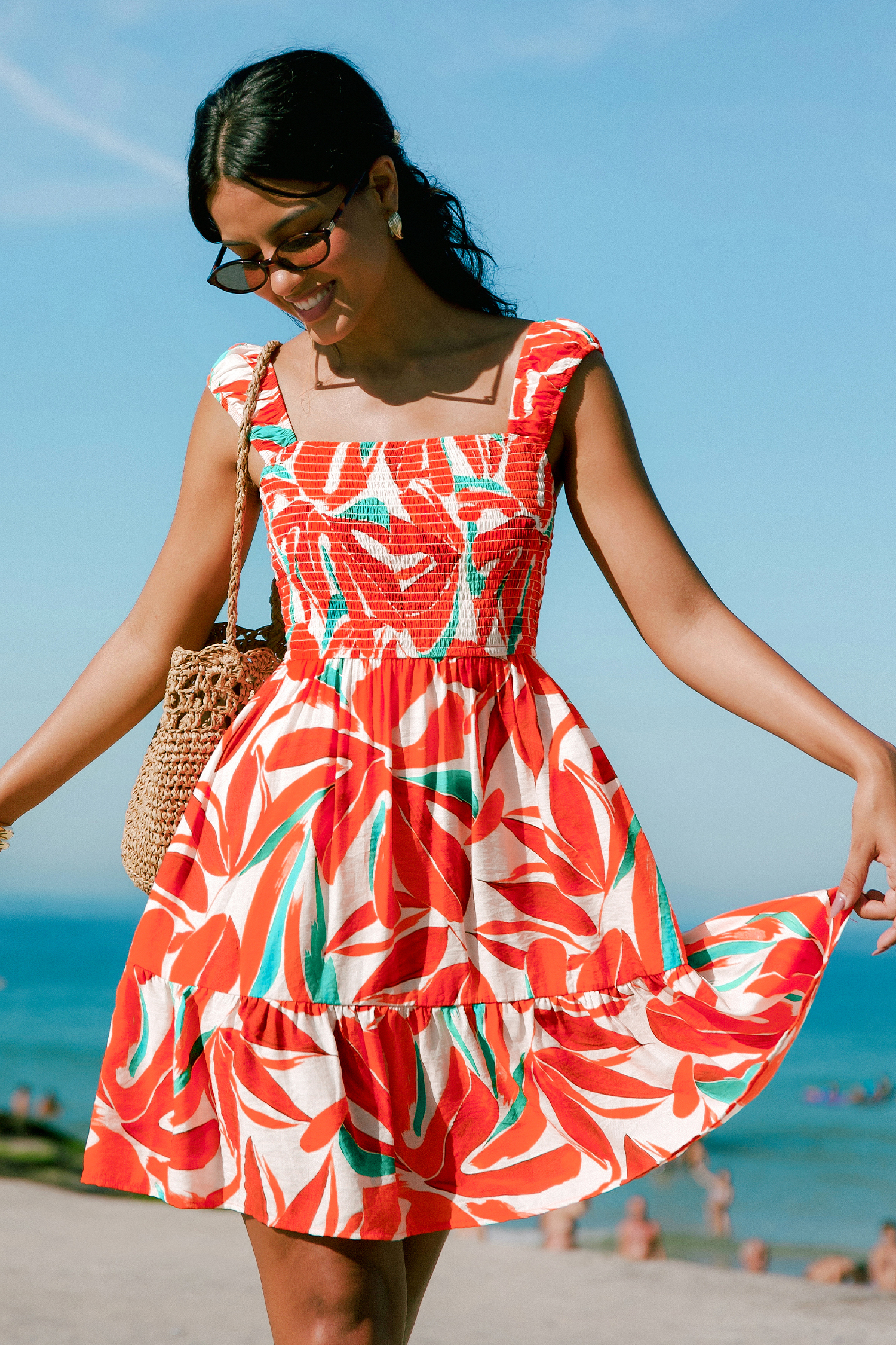 Fruity Fizz Tropical Mini Dress