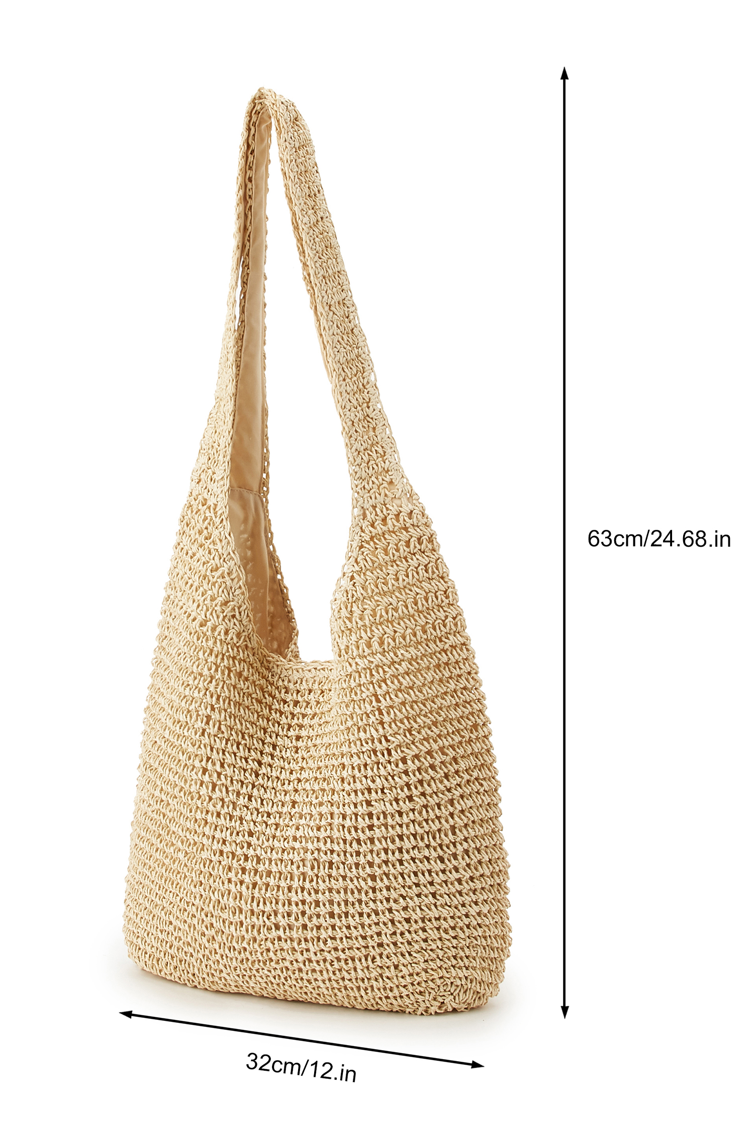 Borsa di paglia laterale