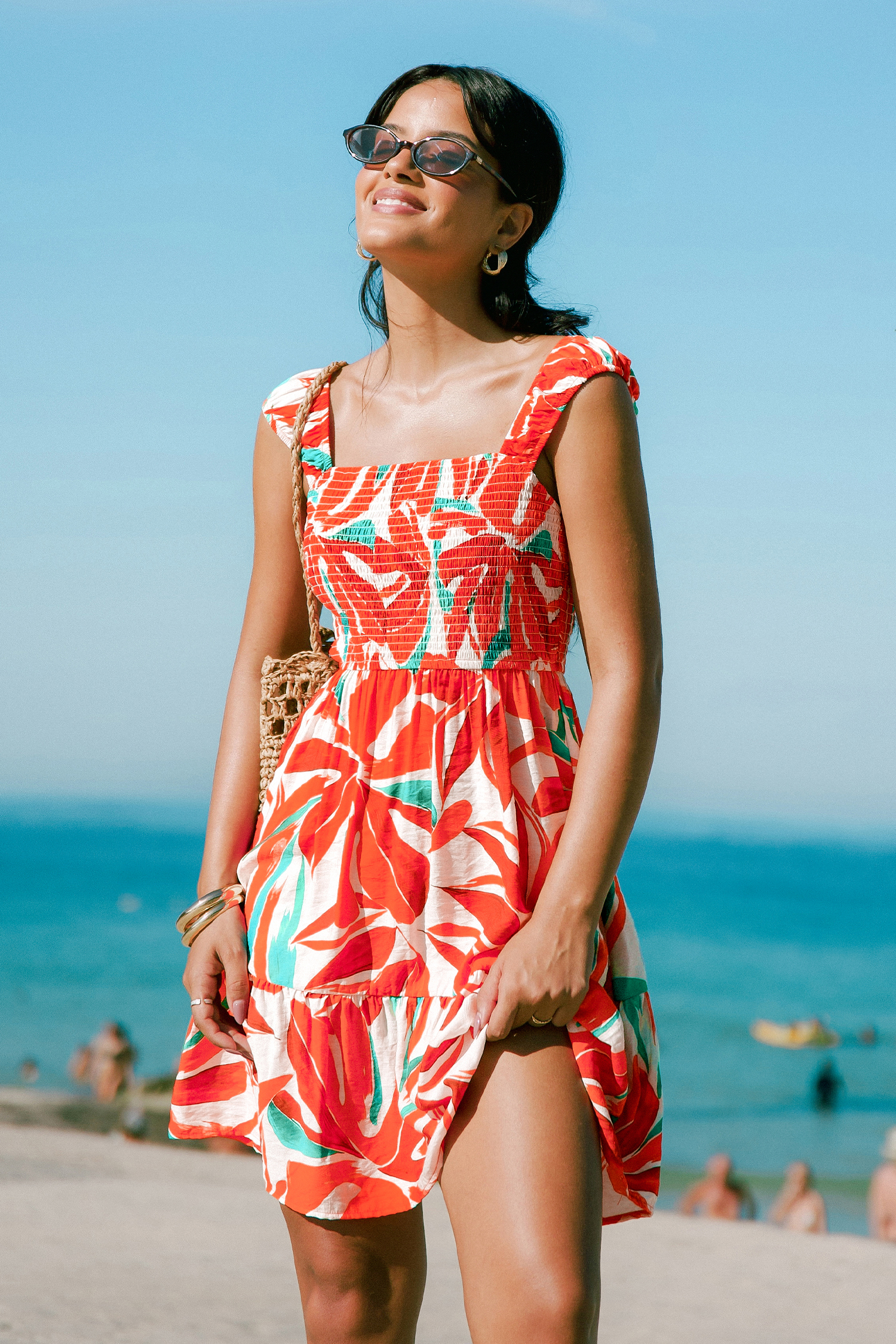 Fruity Fizz Tropical Mini Dress