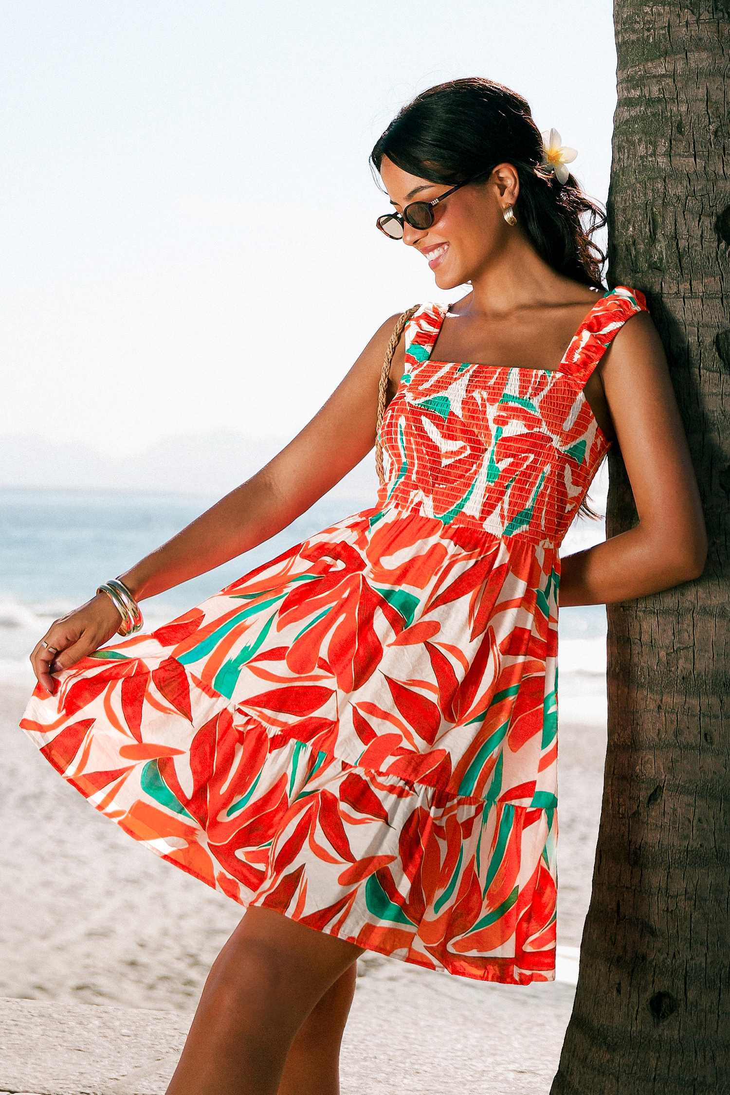 Fruity Fizz Tropical Mini Dress