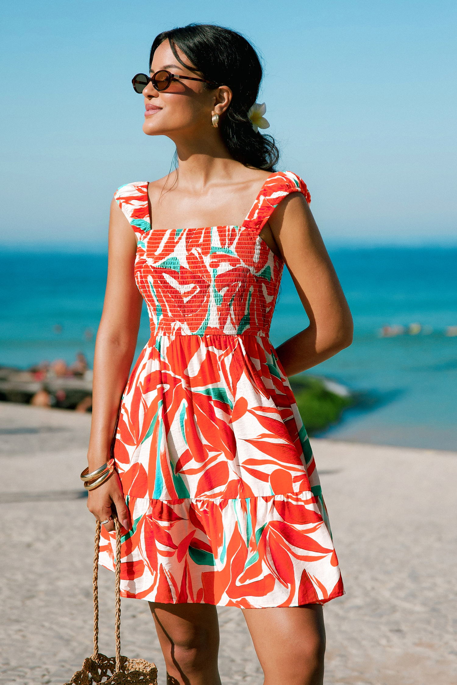 Fruity Fizz Tropical Mini Dress