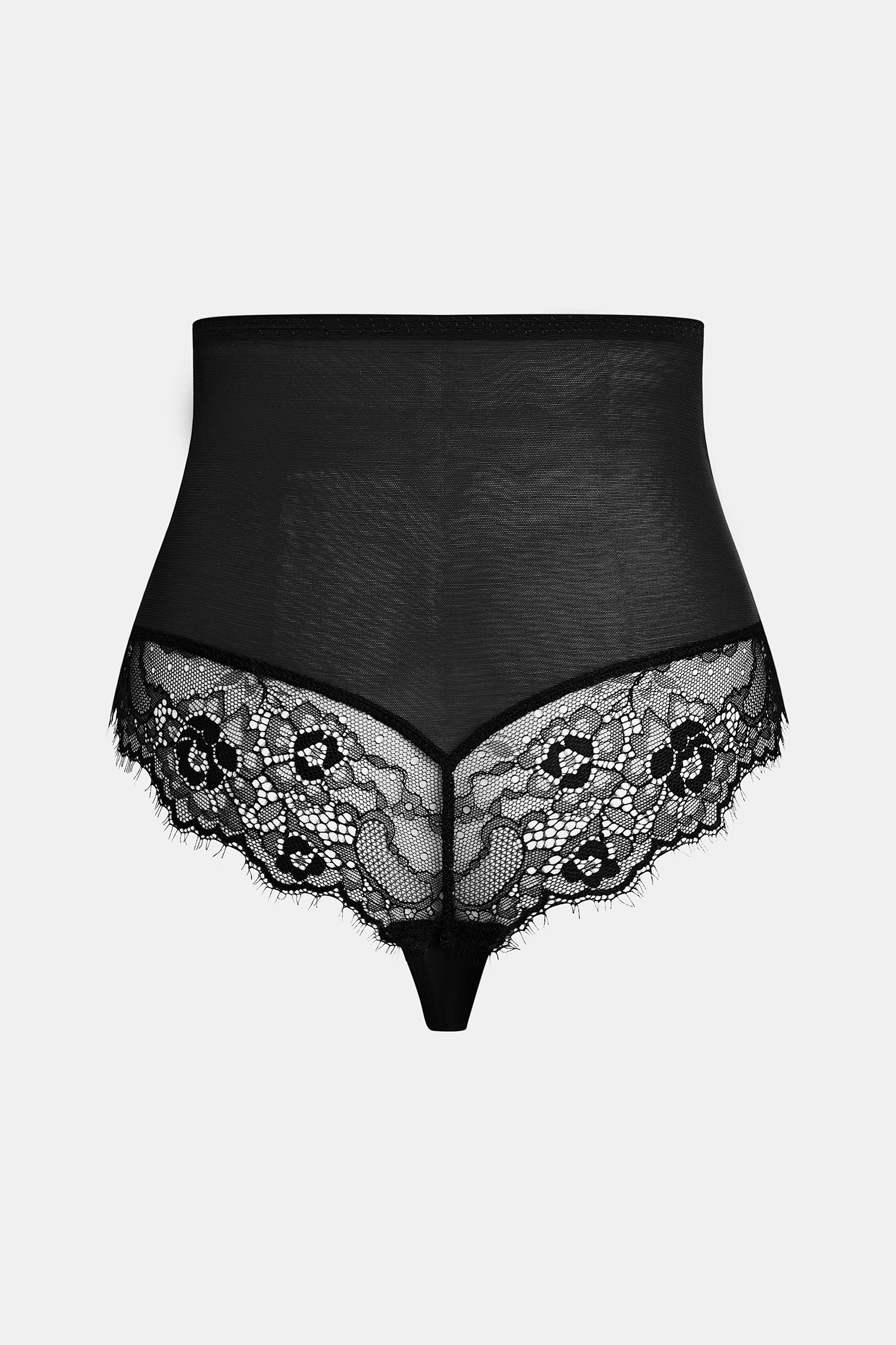 Schwarzer Leichte Kompression High-Waist Shapewear-Slip