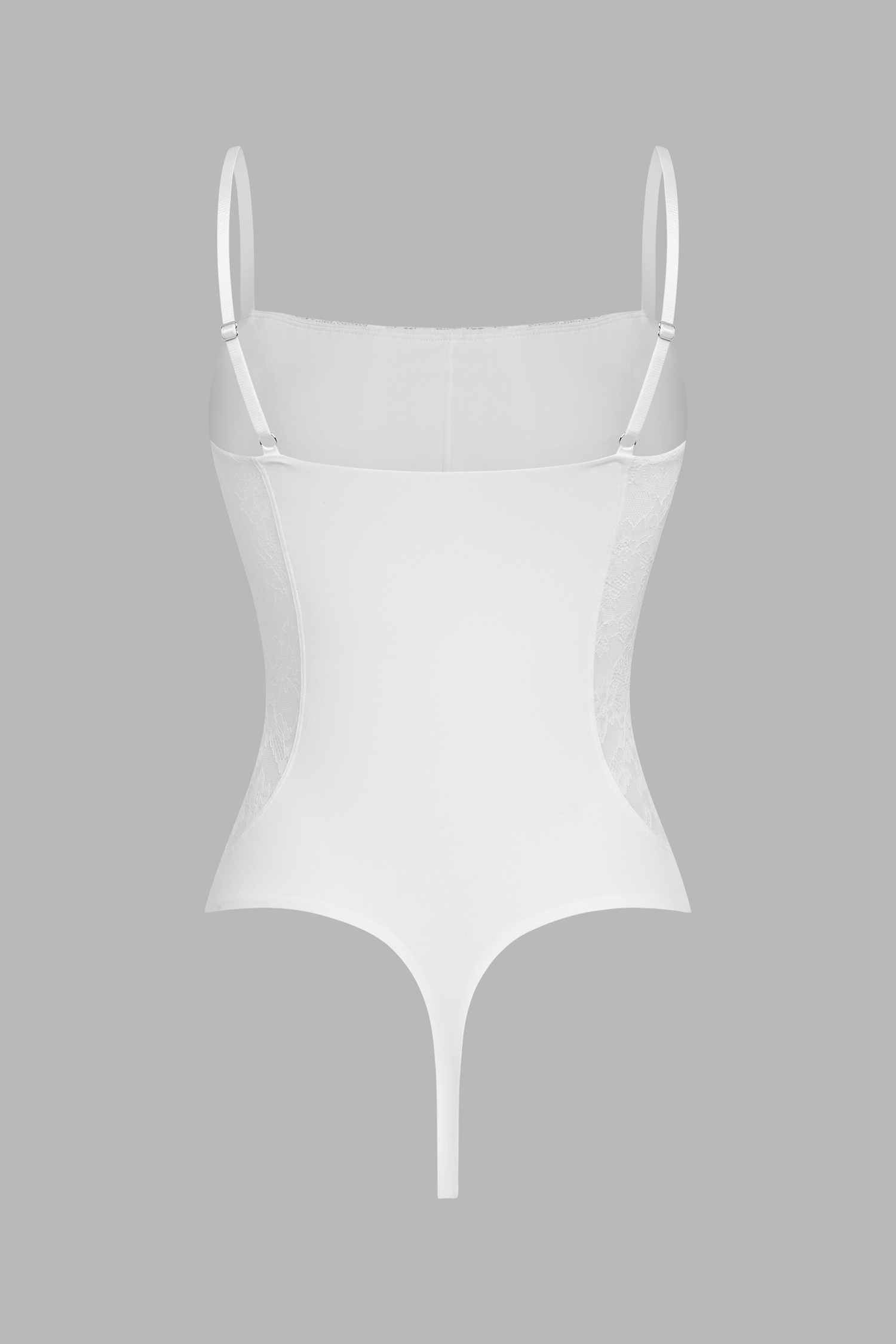 Body gainant blanc look corset