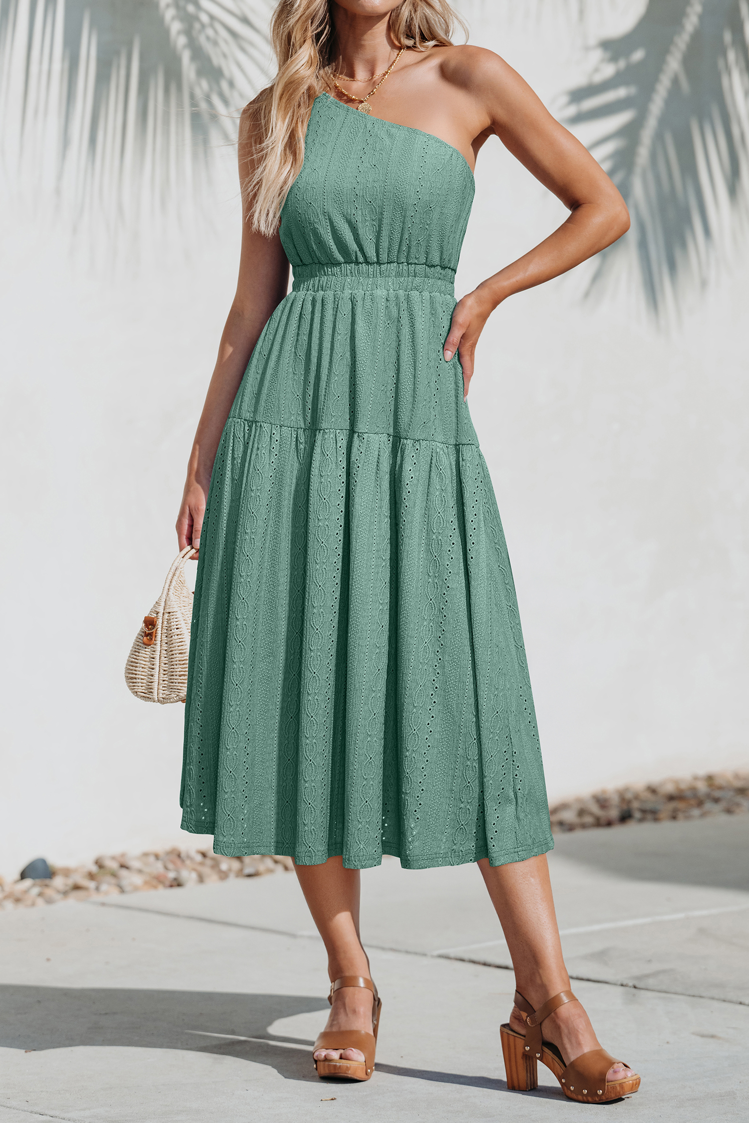 Simmer Green Midi Dress