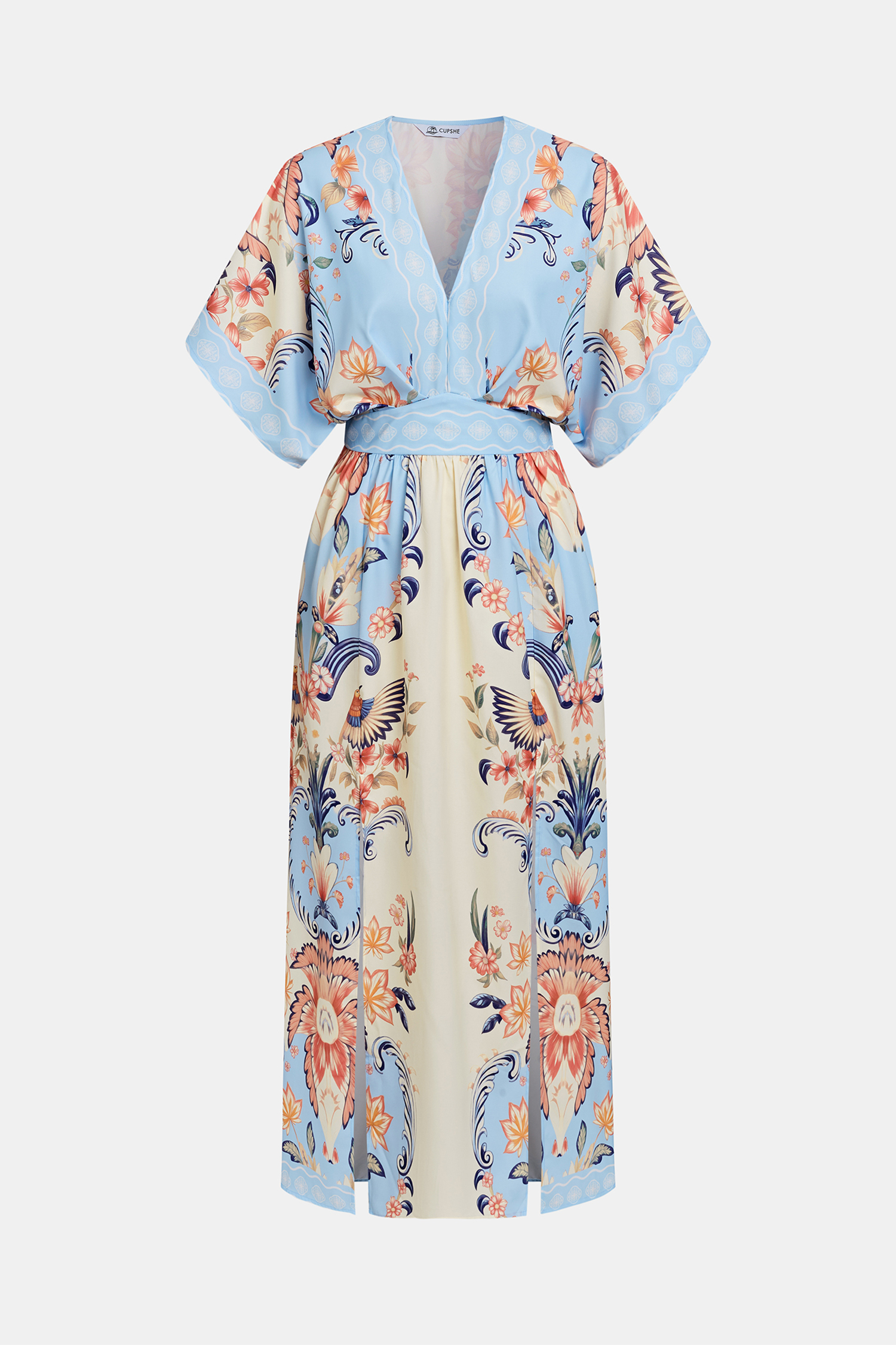 Watercolor Morning Floral Maxi Dress