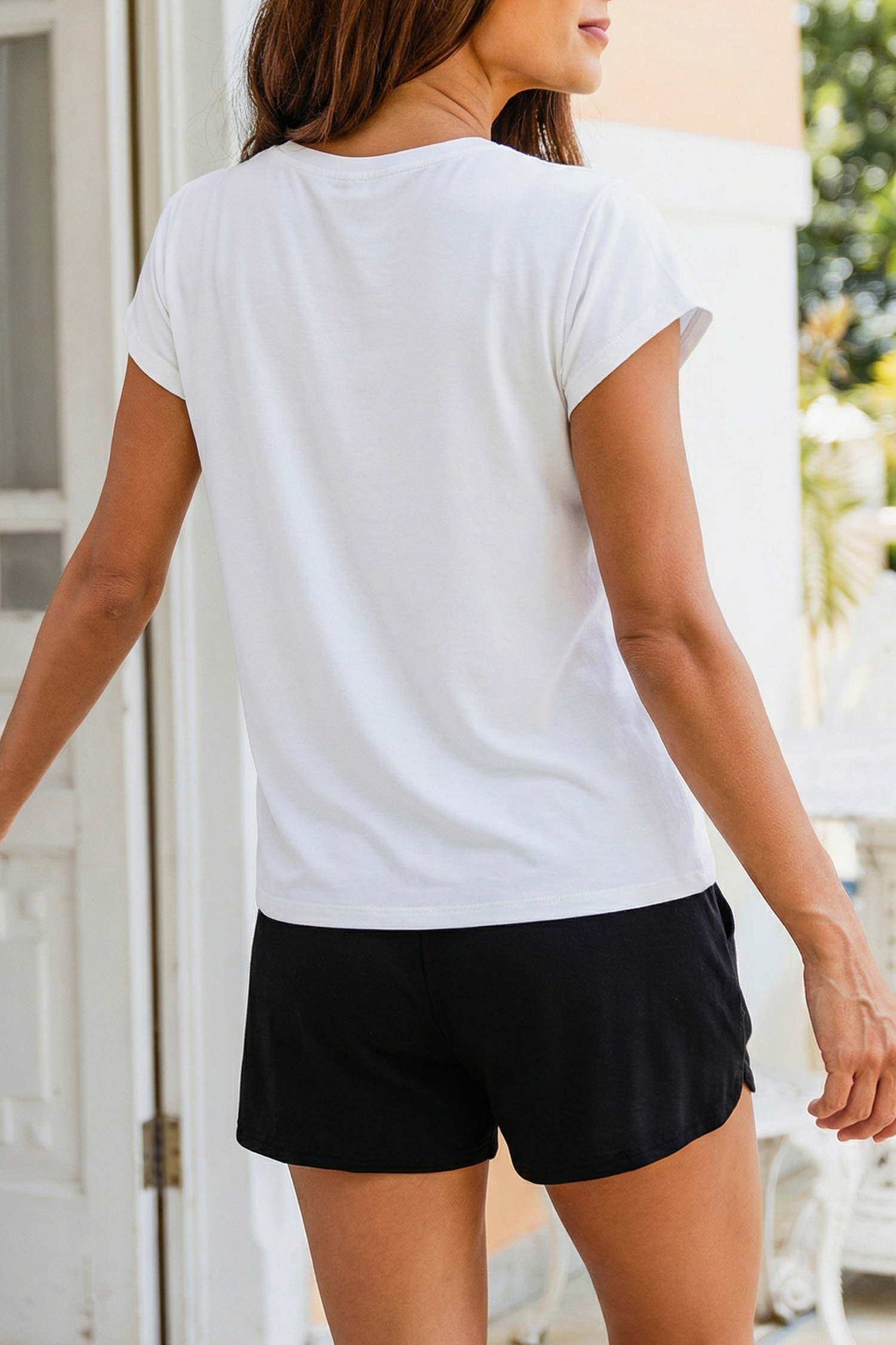 Ensemble de pyjama à imprimé floral col rond