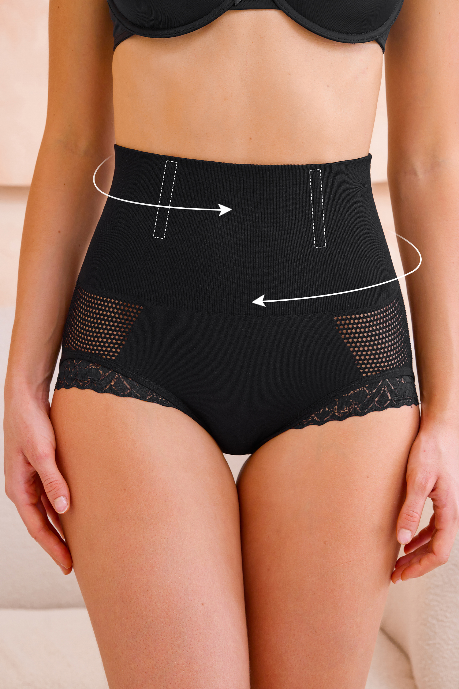 Bas gainant noir taille moyenne