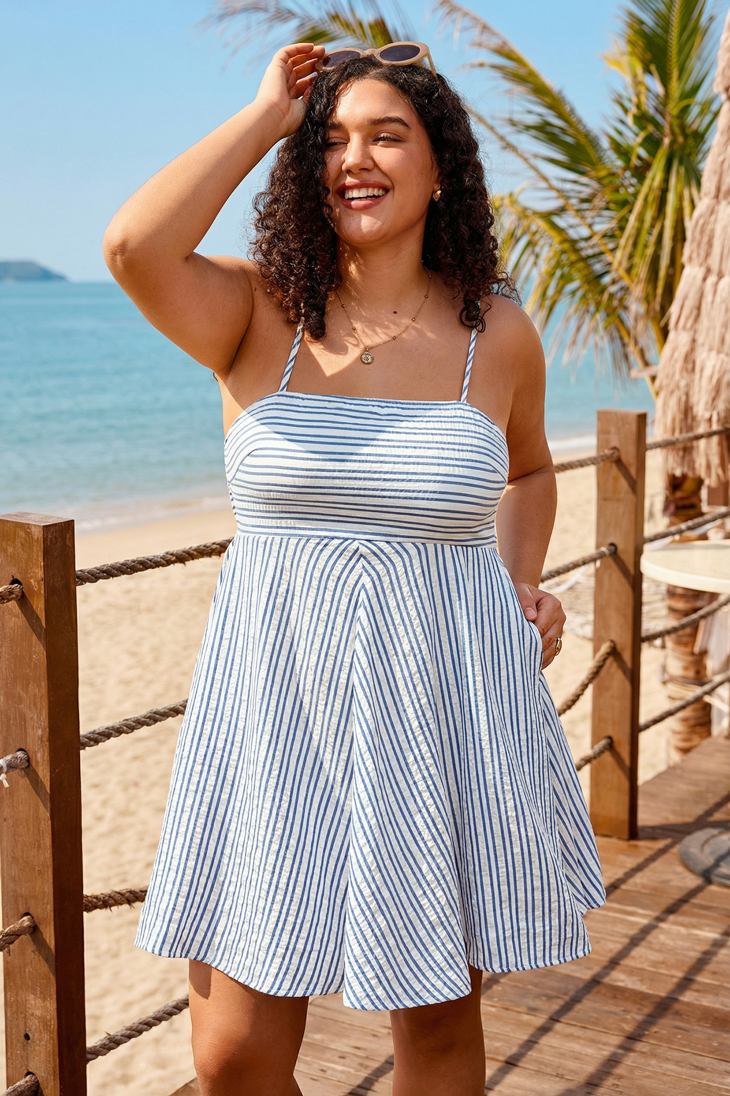 Dreamscape Striped Mini Dress