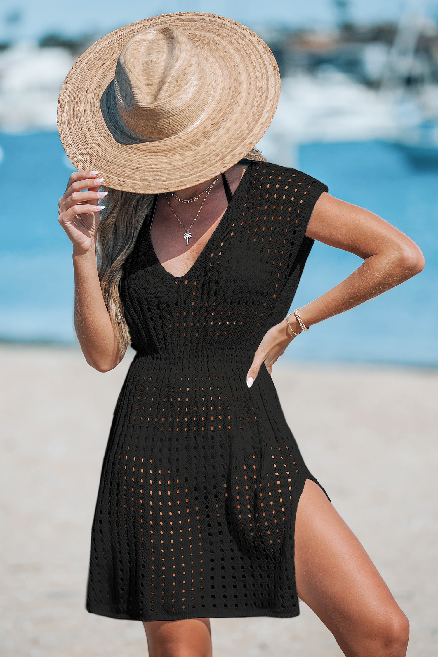 Cutout Cover-Up Mini Dress