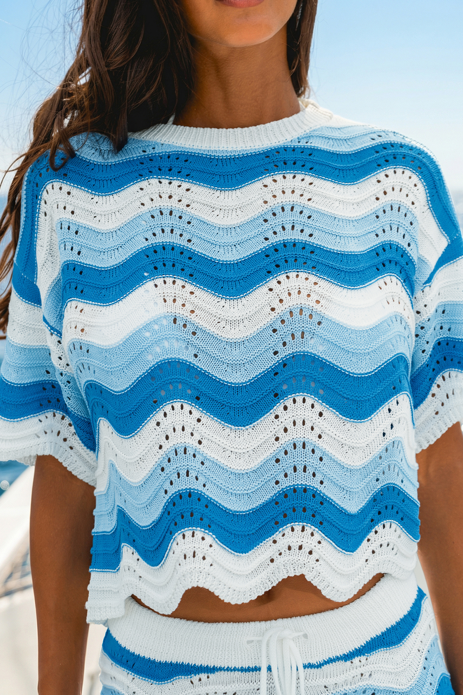On a Voyage Striped Cover-Up Top