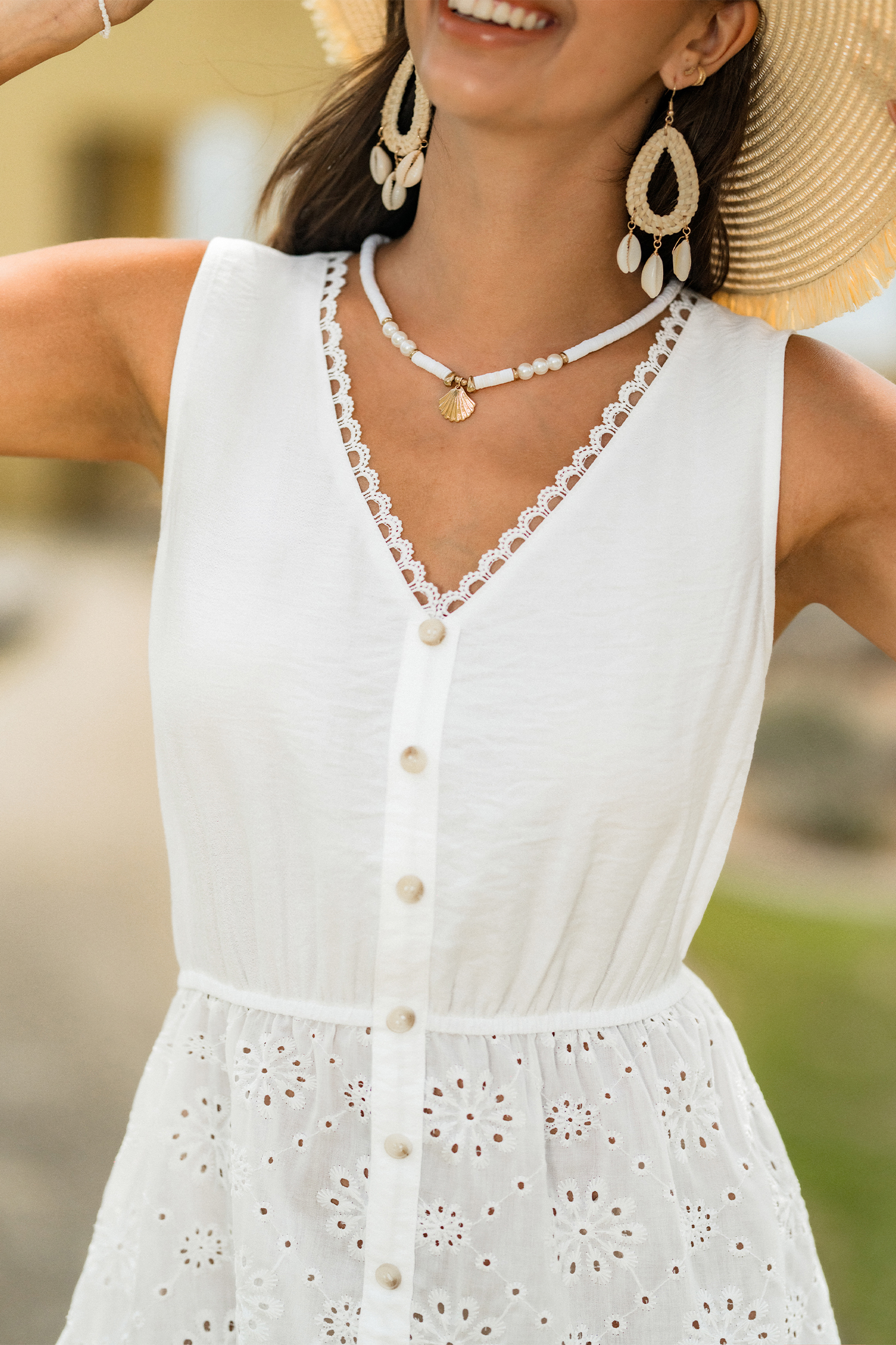 Whipped Cream White Cover-Up Mini Dress