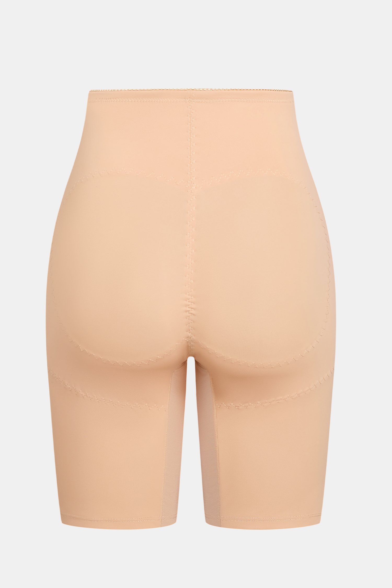 Beige High-Waist Shapewear-Shorts mit Po-Lifting-Effekt