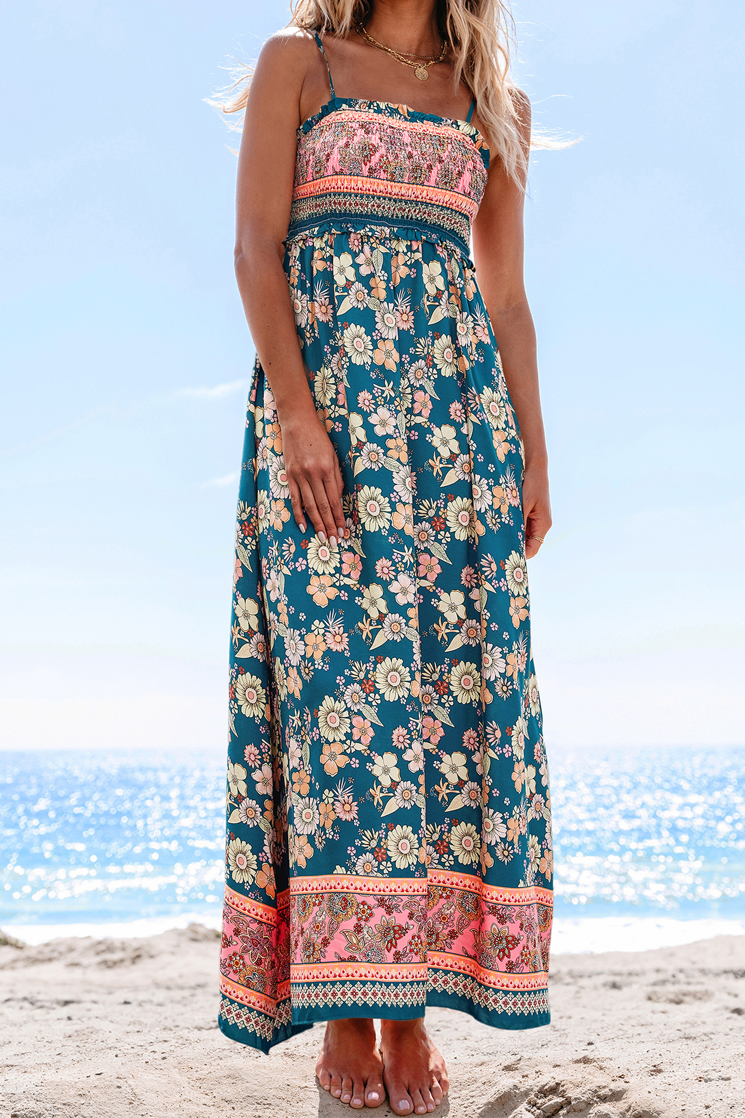 Spring Blooms Floral Maxi Dress