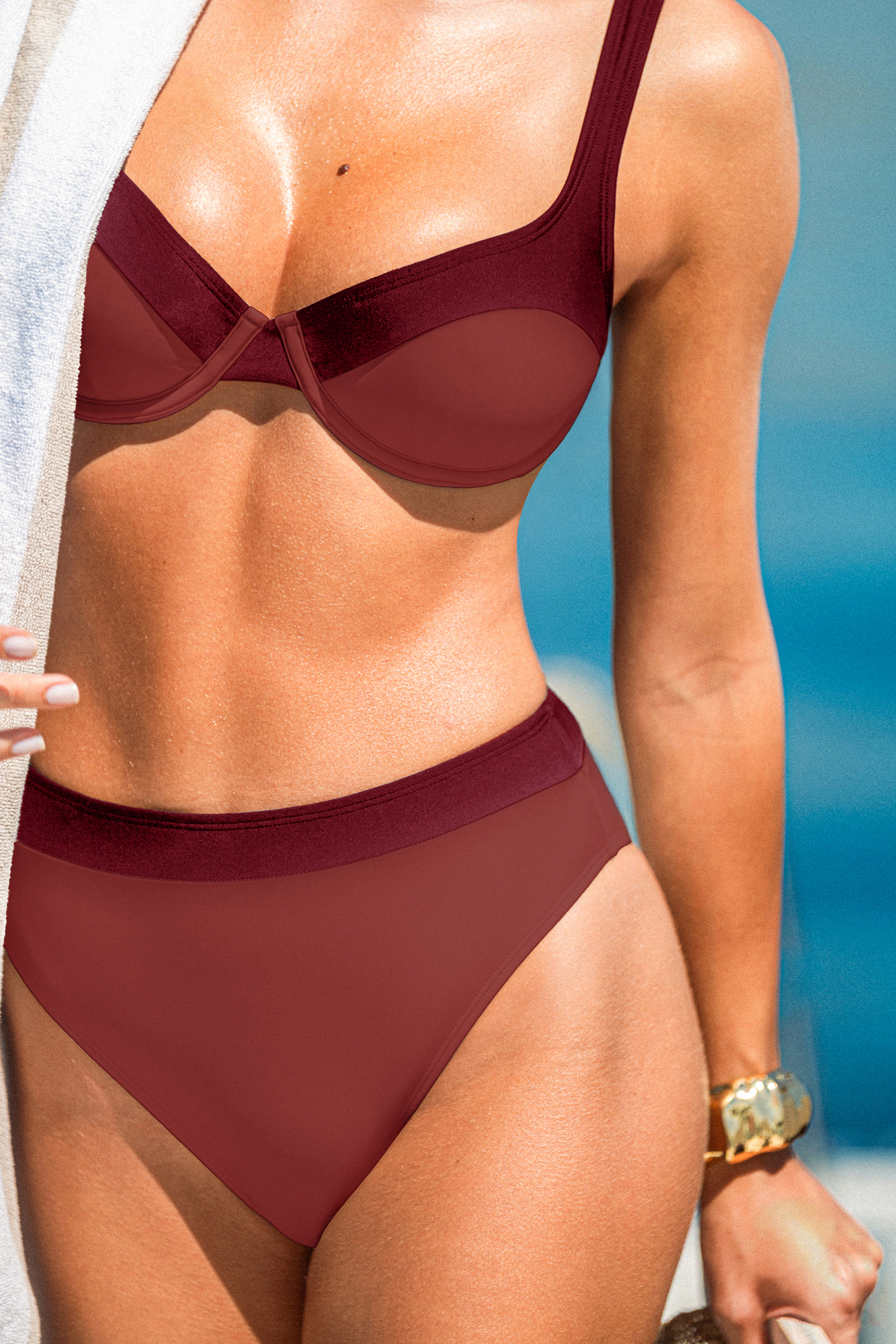 Crimson Eclipse Red Bikini Set