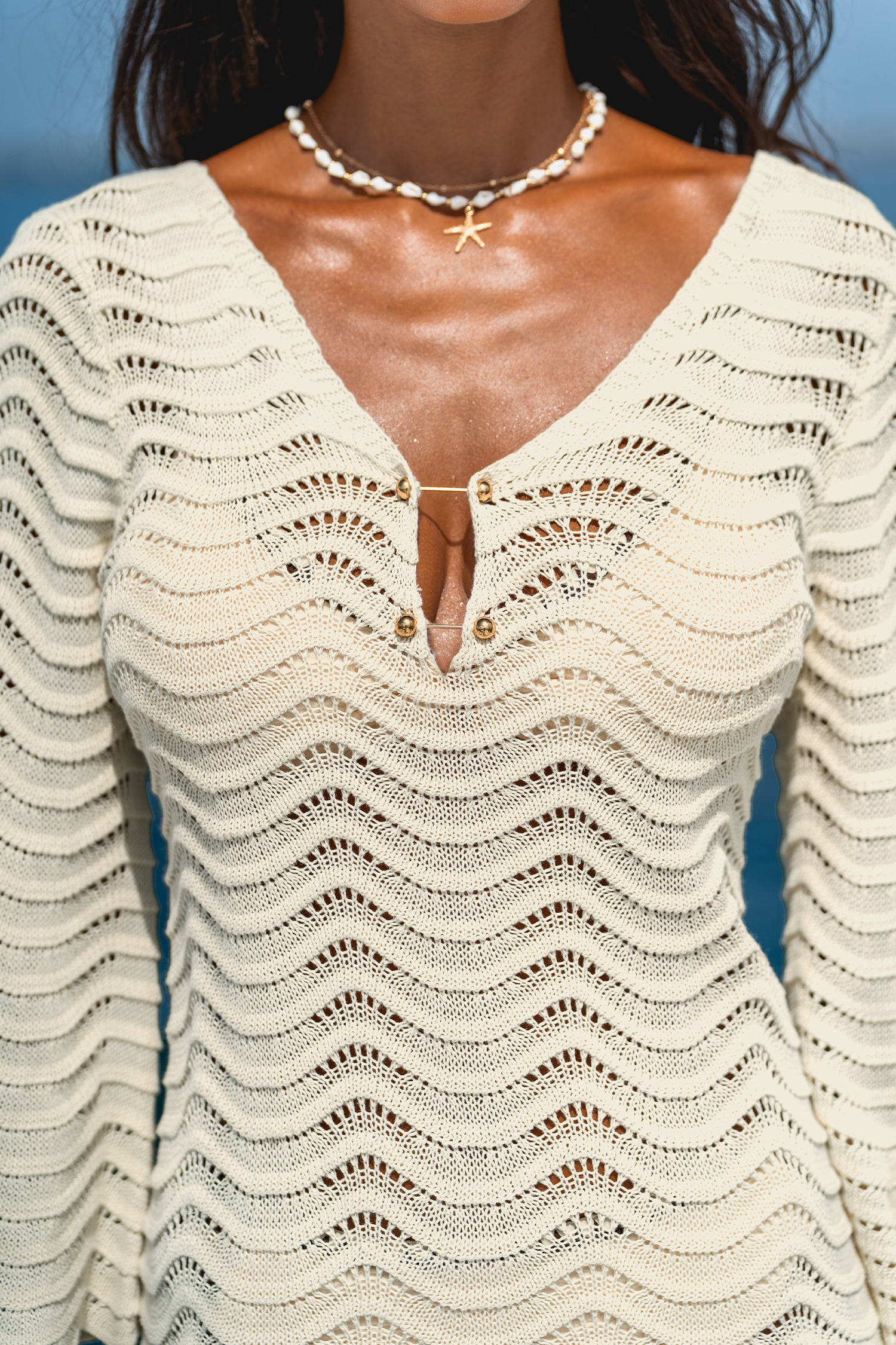 No Cares Beige Cover-Up Mini Dress