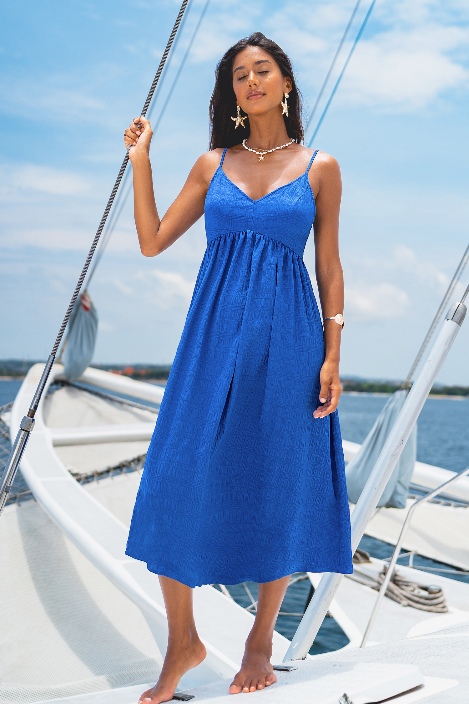 Core Memory Blue Maxi Dress