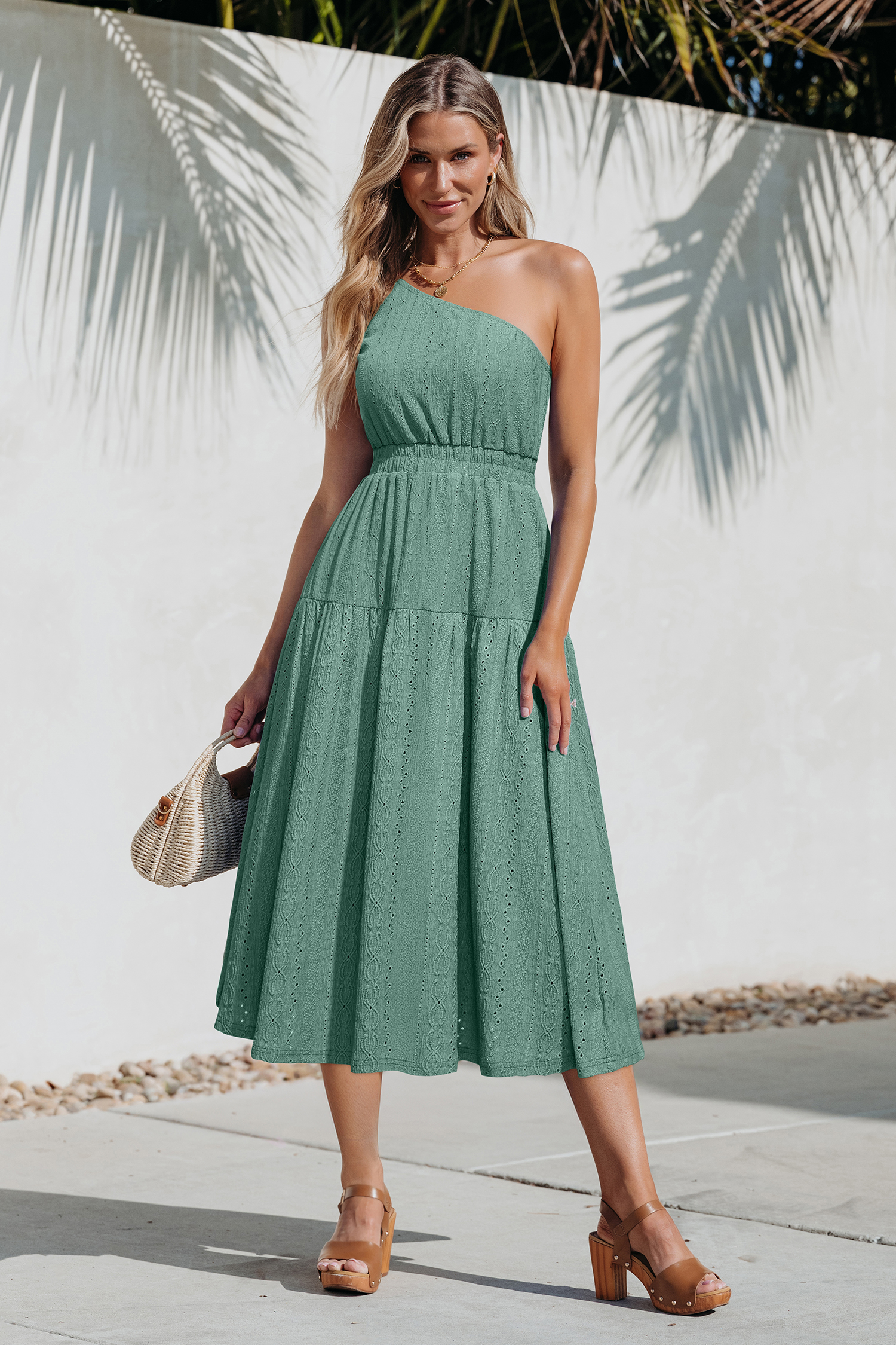 Simmer Green Midi Dress
