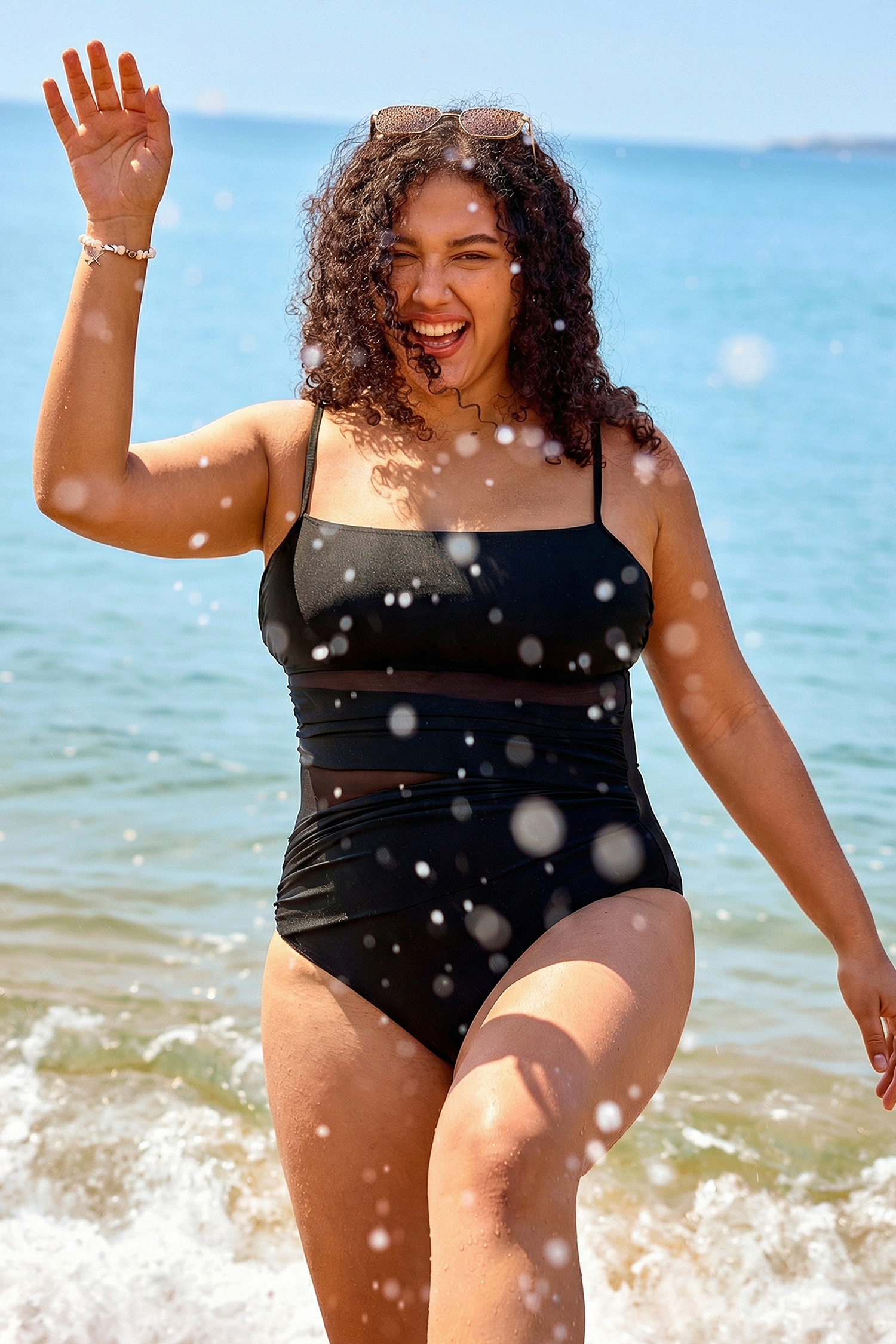 Sheer Muse Tummy Control One-Piece Swimsuit