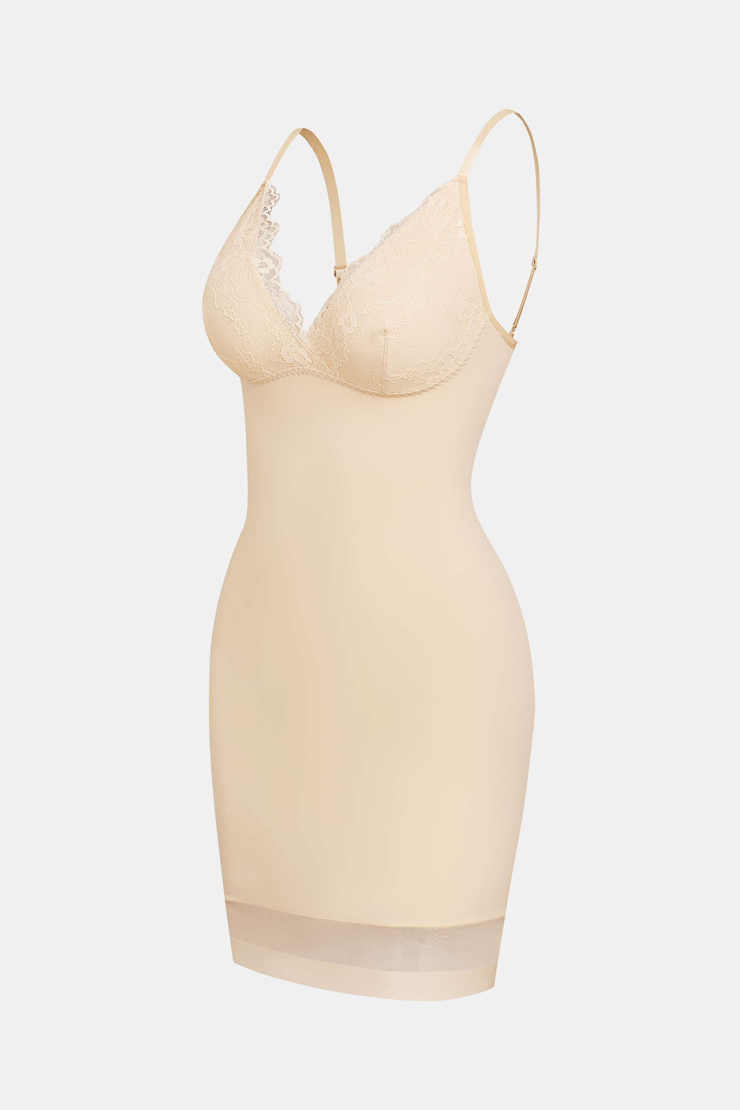 Leichte Kompression Shapewear-Kleid in Beige