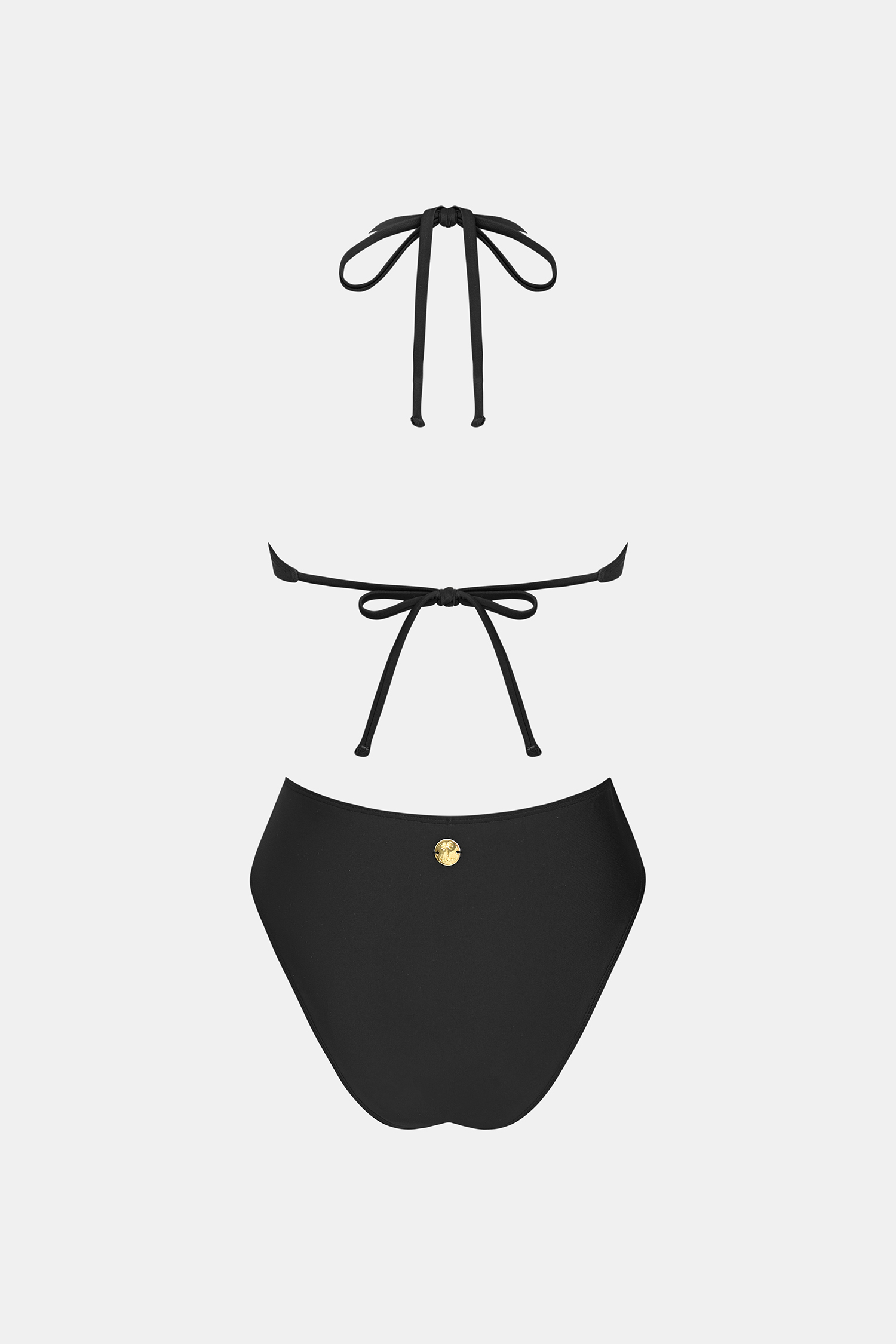 Maillot de bain une pièce noir échancré