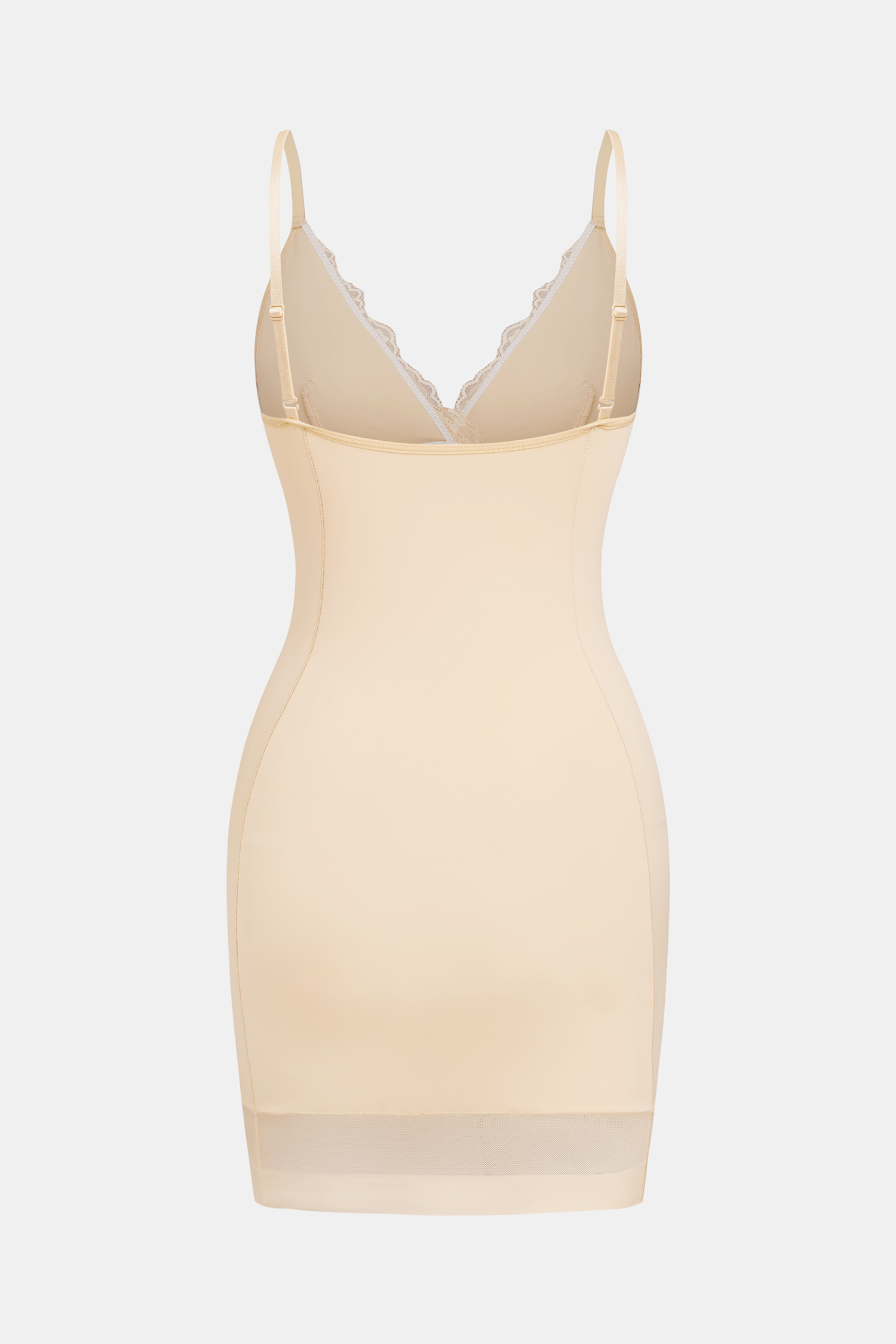 Leichte Kompression Shapewear-Kleid in Beige