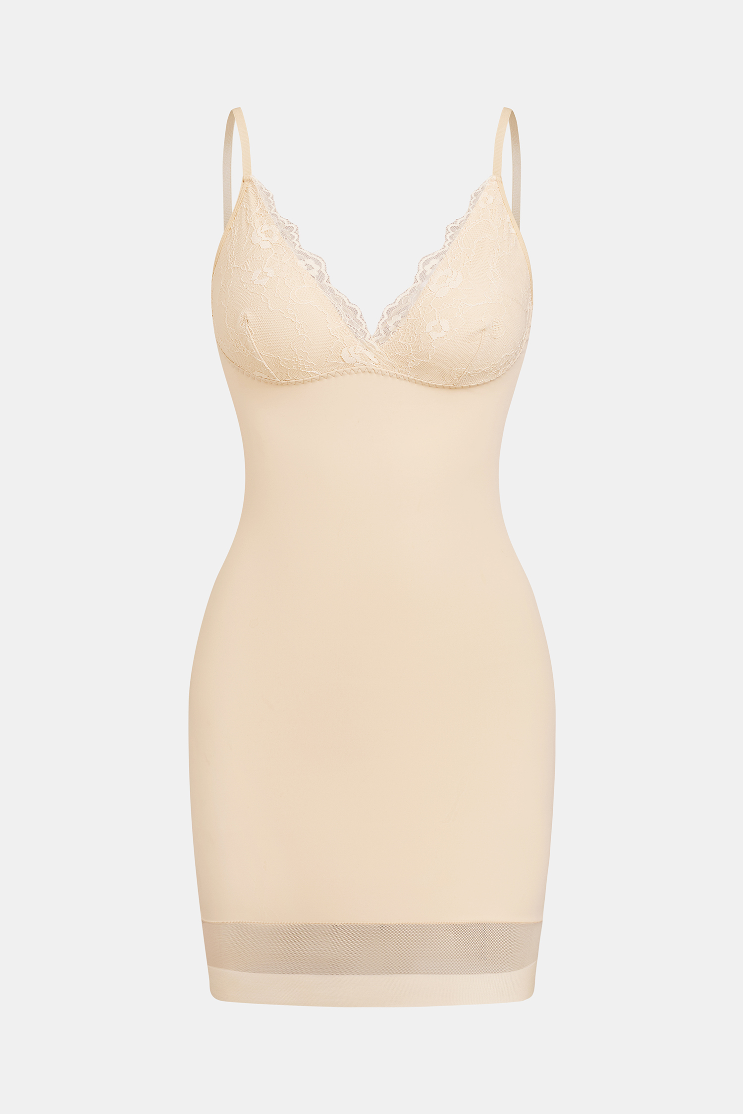 Leichte Kompression Shapewear-Kleid in Beige