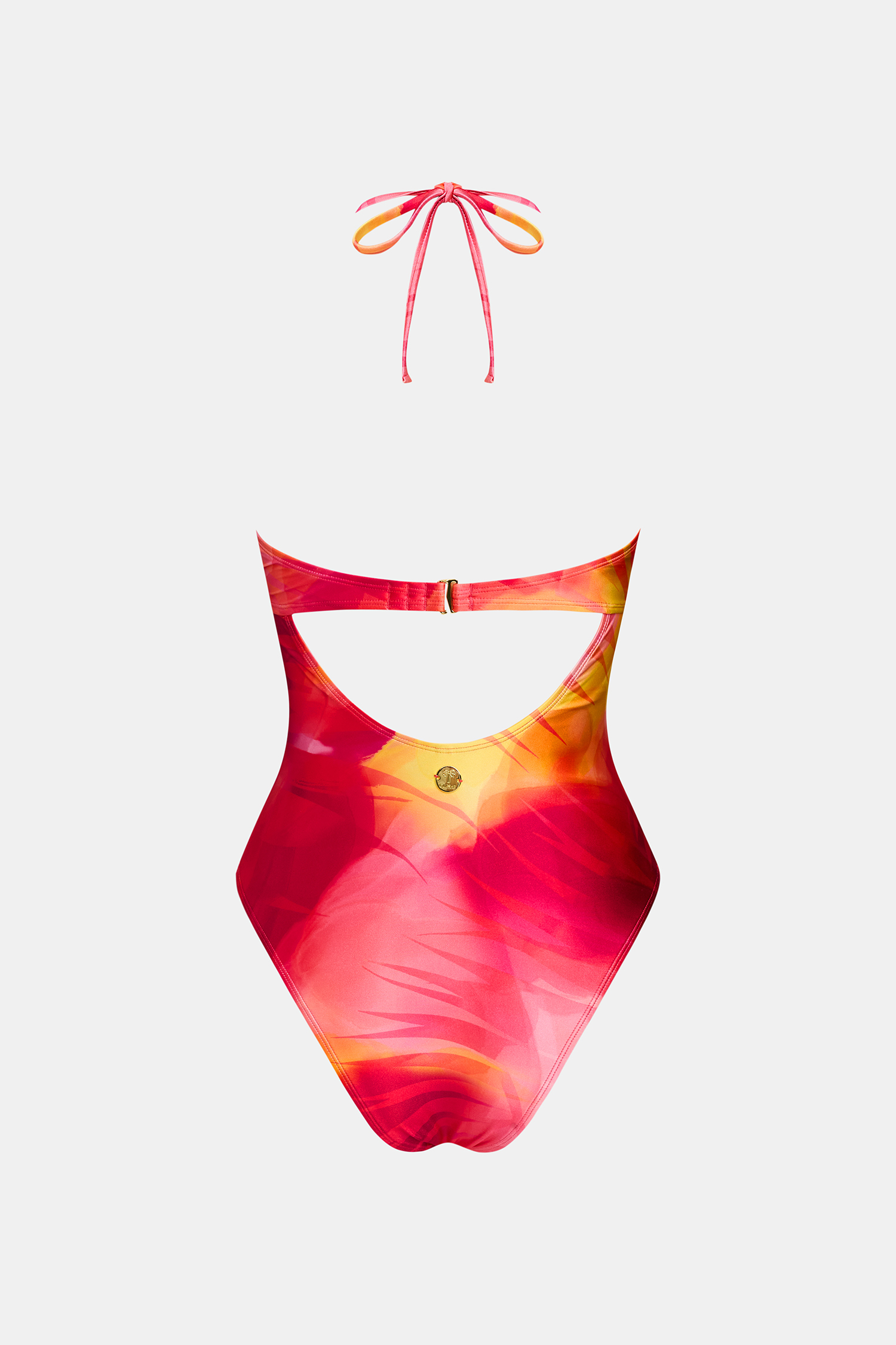 Maillot de bain une pièce bretelles licou et bas extra échancré