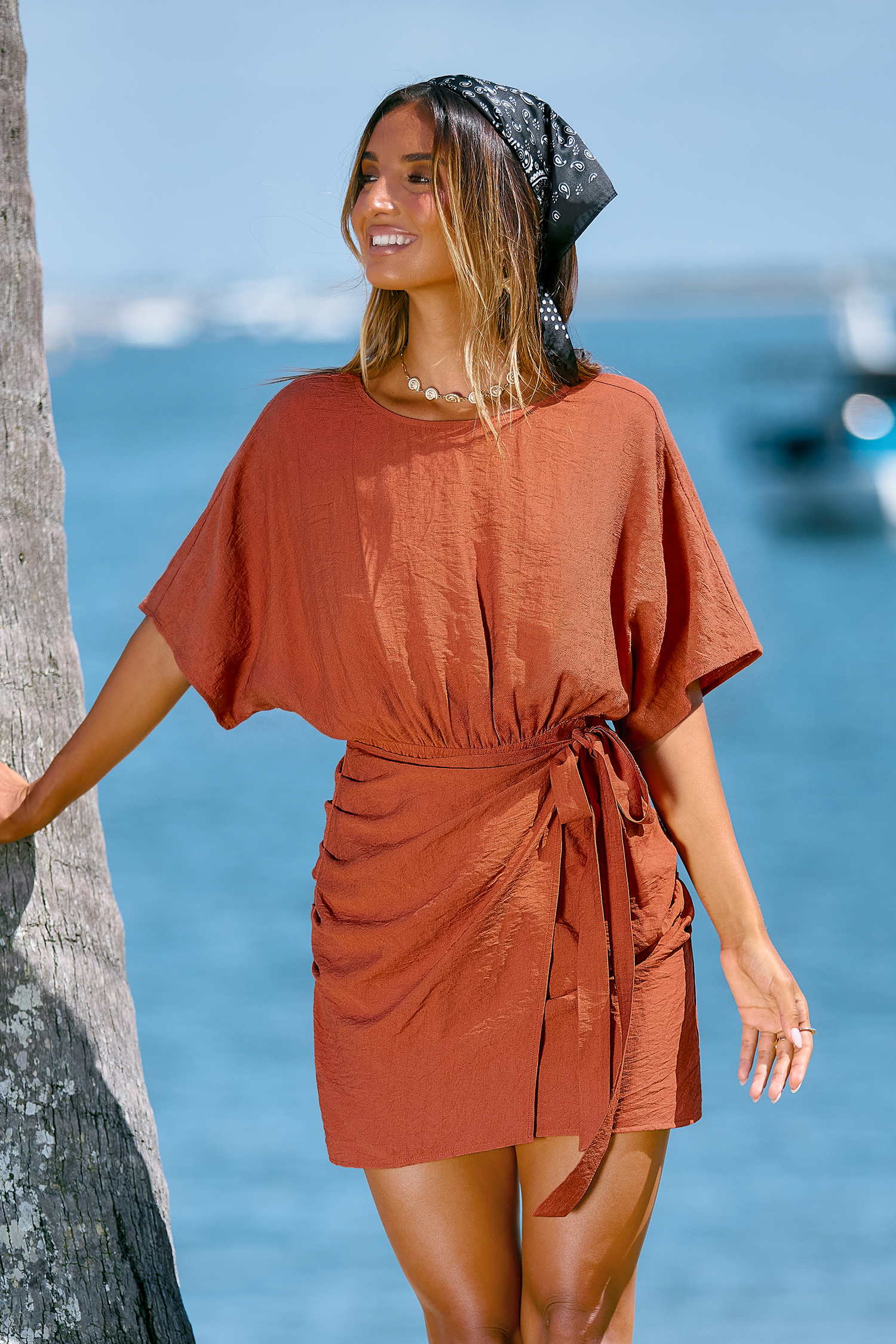 Do Tell Orange Mini Dress