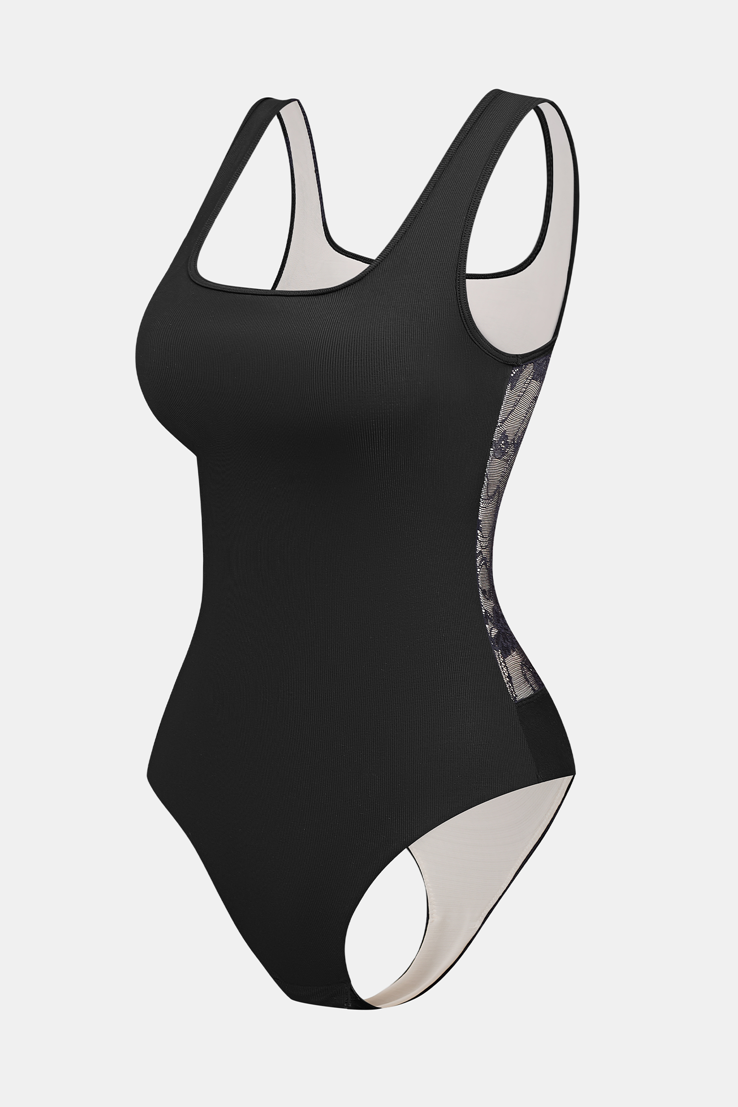 My Whole Heart Black Shapewear Bodysuit