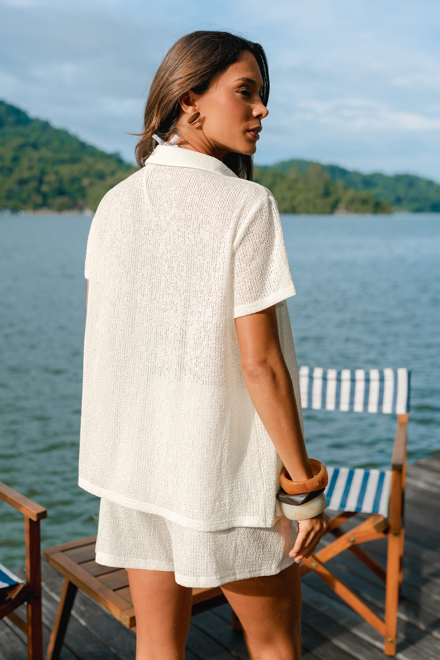 Orange Tonic Beige Cover-Up Shorts