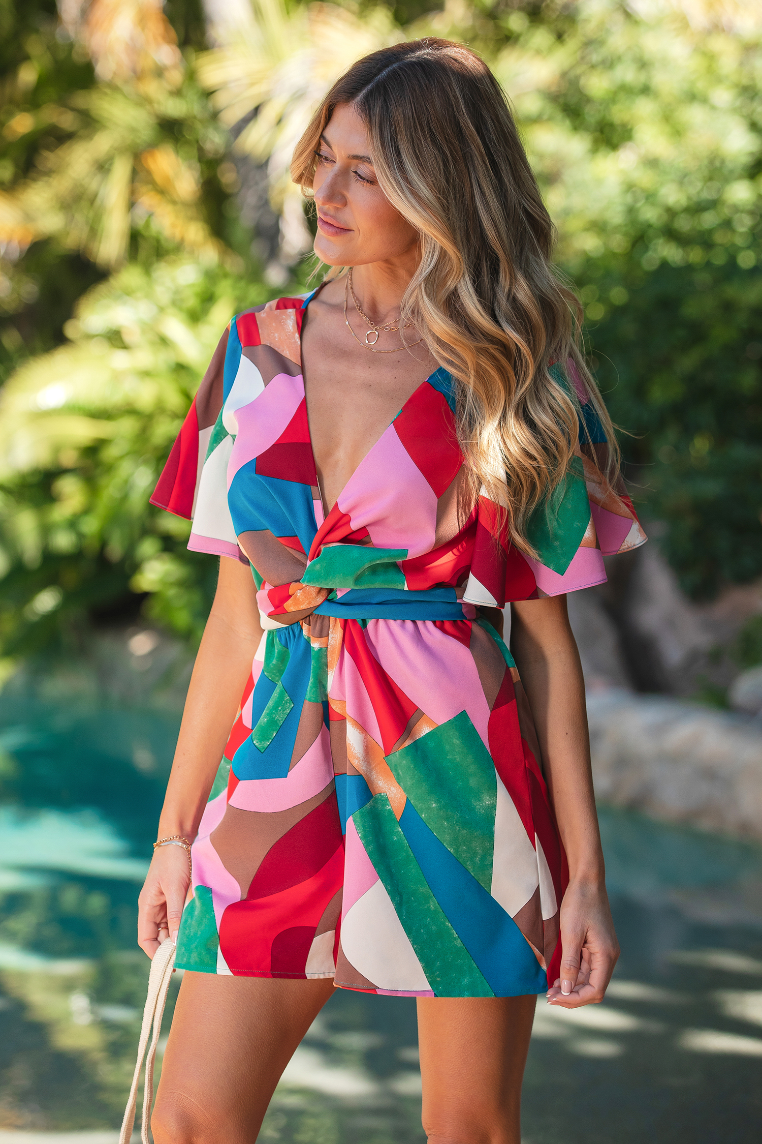Spring Sunshine Abstract Playsuit