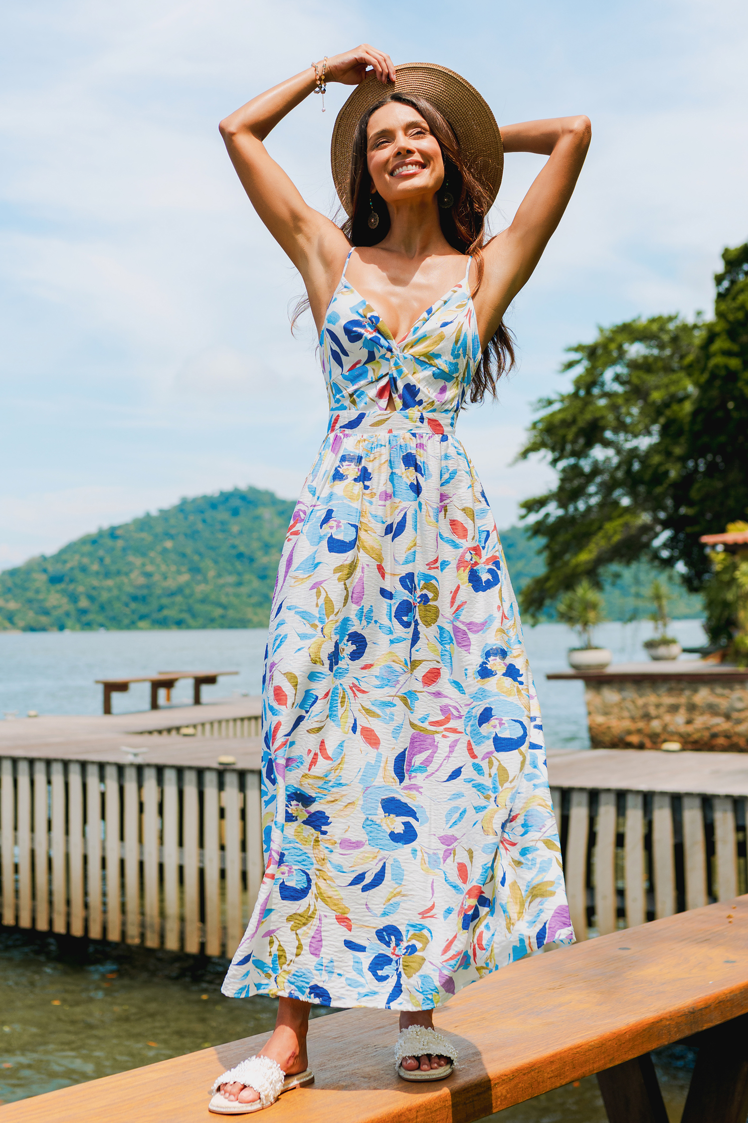 Tropical Punch Floral Maxi Dress