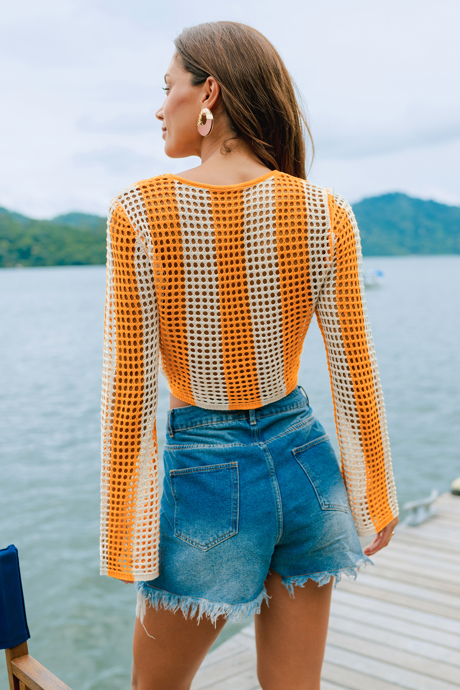 W Groove Pasiasty Top Cover-Up